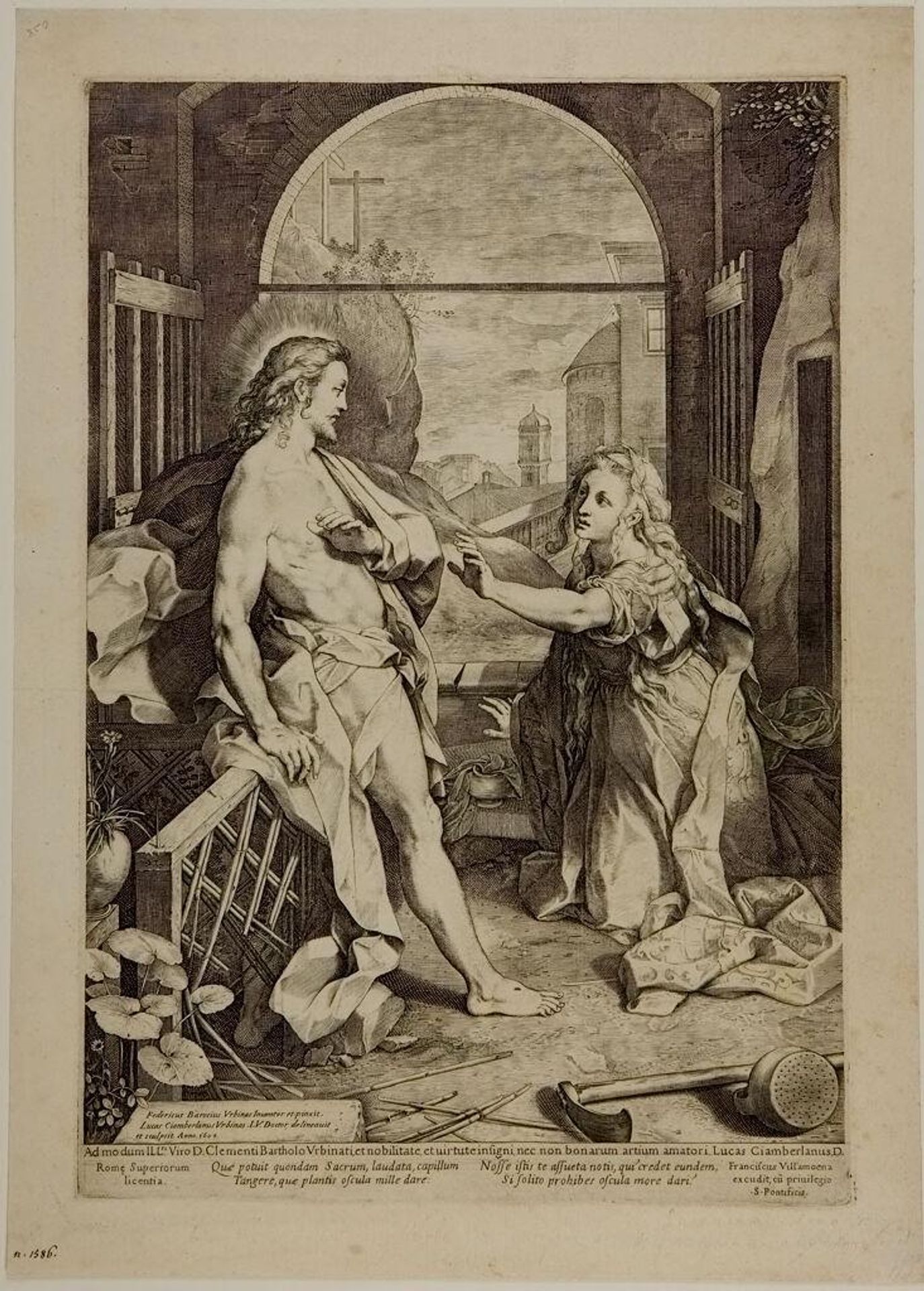 Christ Appearing to Mary Magdalen after His Resurrection by Luca Ciamberlano
