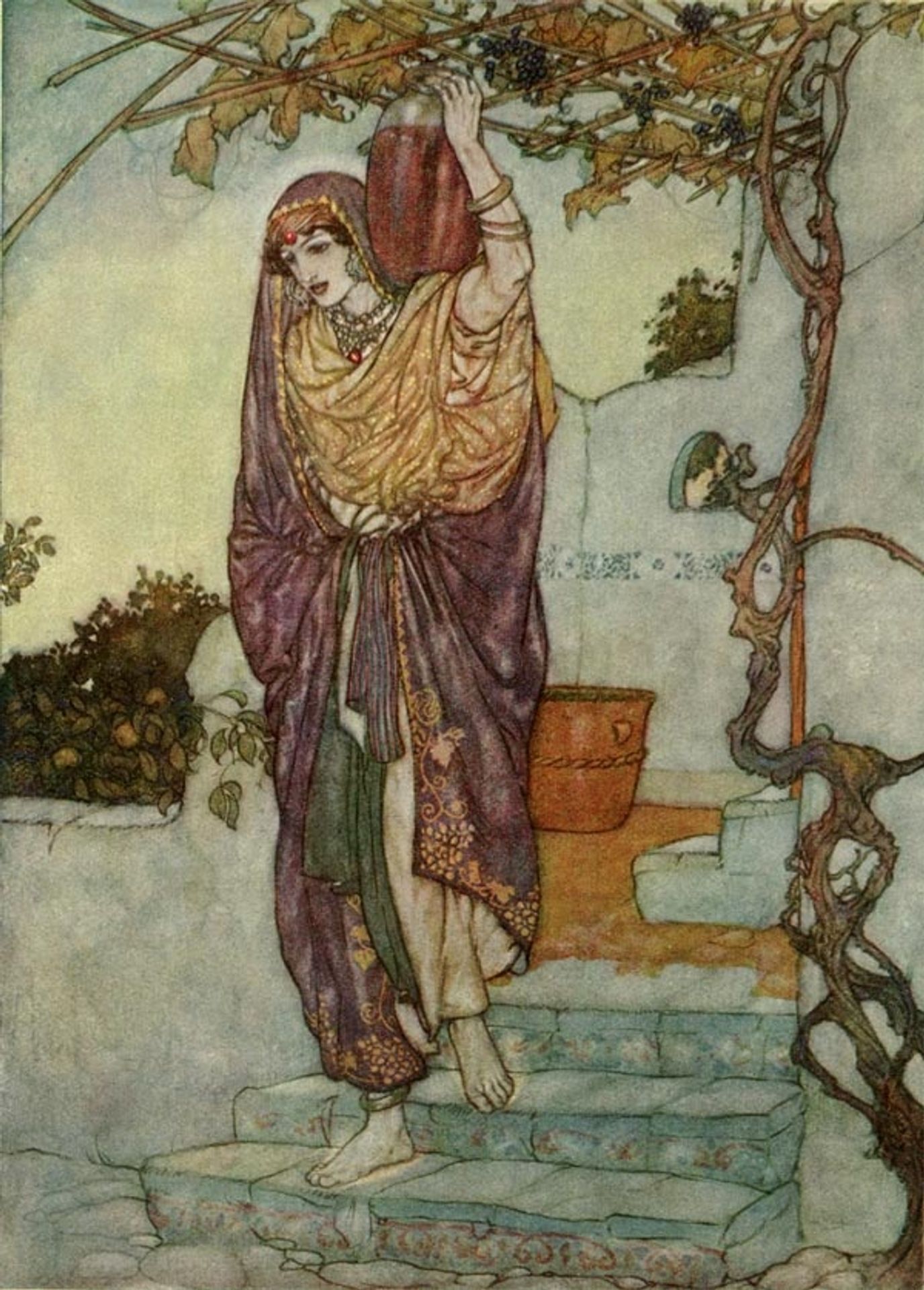 Came shining through the Dusk an Angel Shape, The Rubaiyat of Omar Khayyam by Edmund Dulac