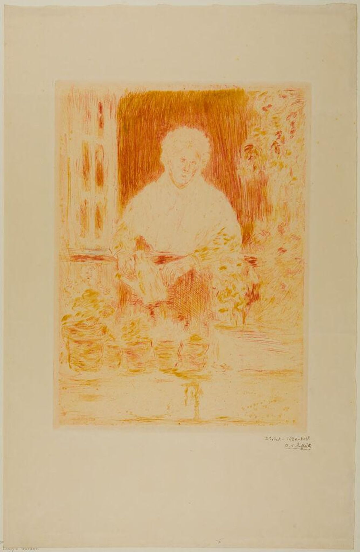 The Old Lady's Garden by Jean FranÃ§ois RaffaÃ«lli