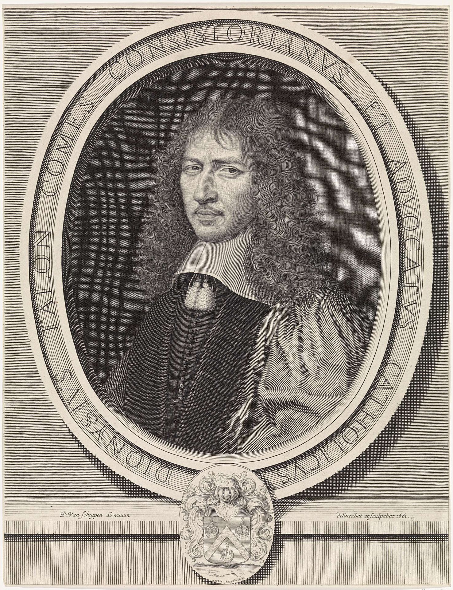 Portret van advocaat-generaal Denis Talon by Pieter van Schuppen