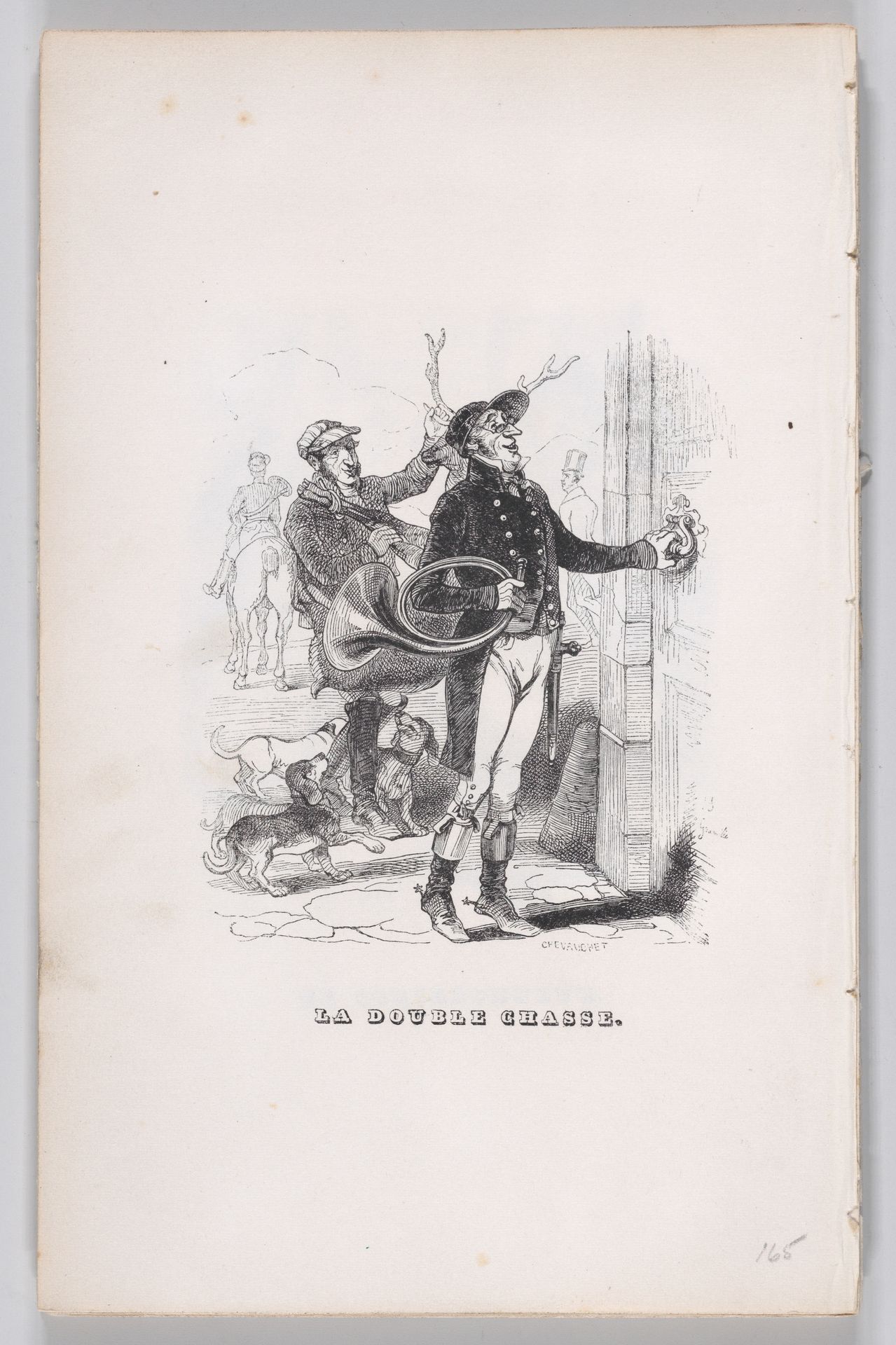 "The Double Hunt" from The Complete Works of Béranger by J. J. Grandville
