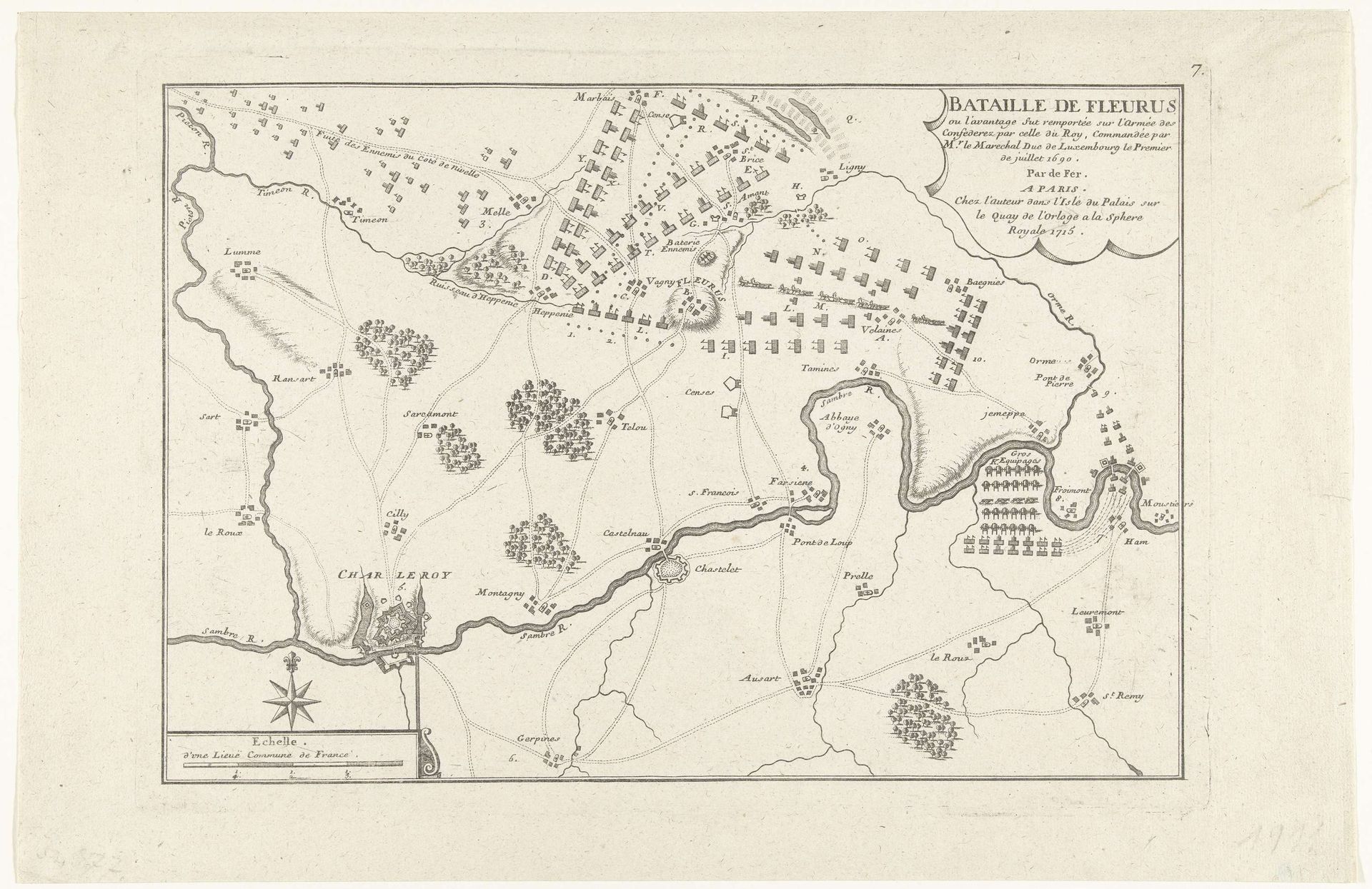 Slag bij Fleurus, 1690 by Anonymous
