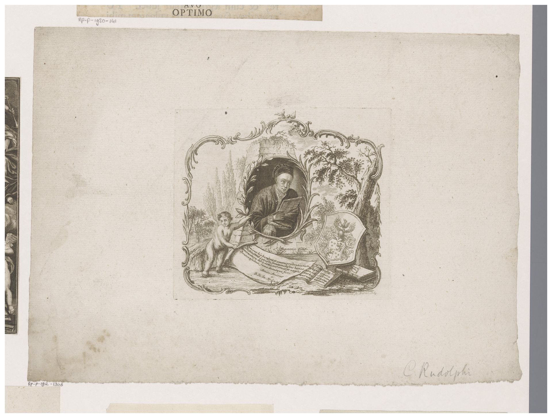 Portret van C. Rudolphi by Johann Ernst Gericke