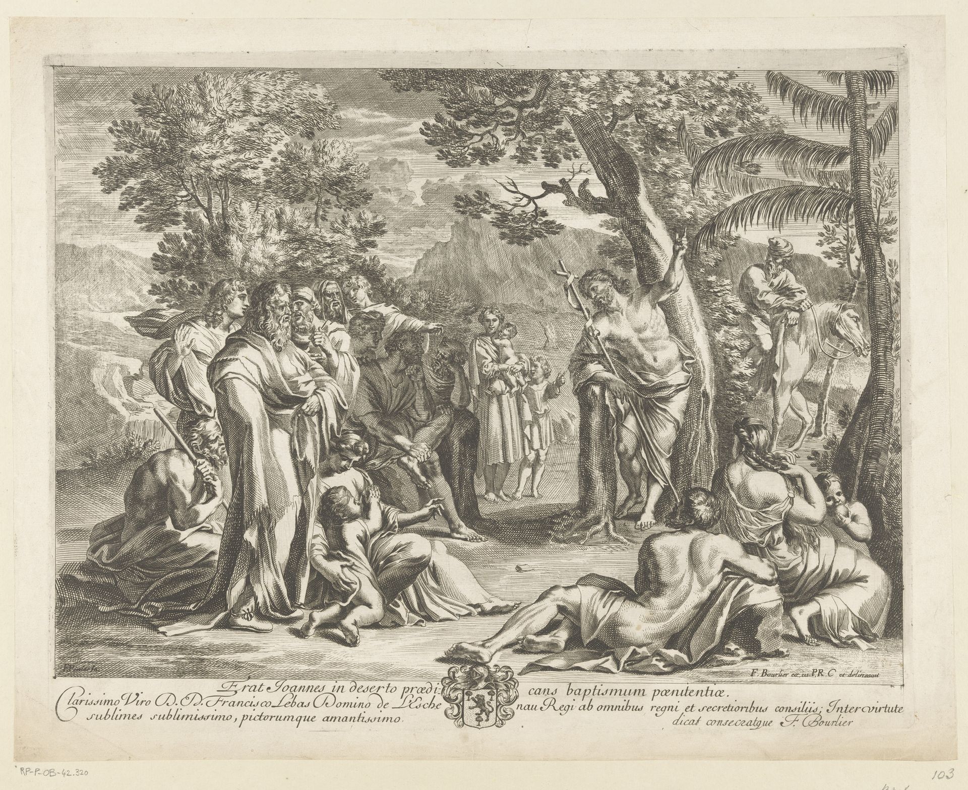 Prediking van Johannes de Doper by François Bourlier