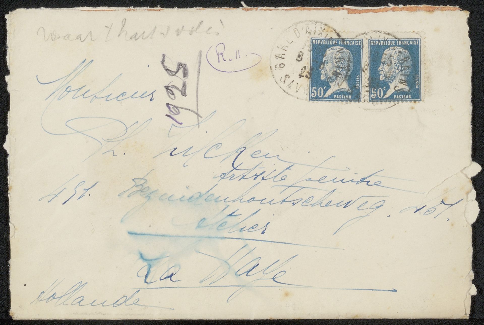 Envelop aan Philip Zilcken by Rose Imel