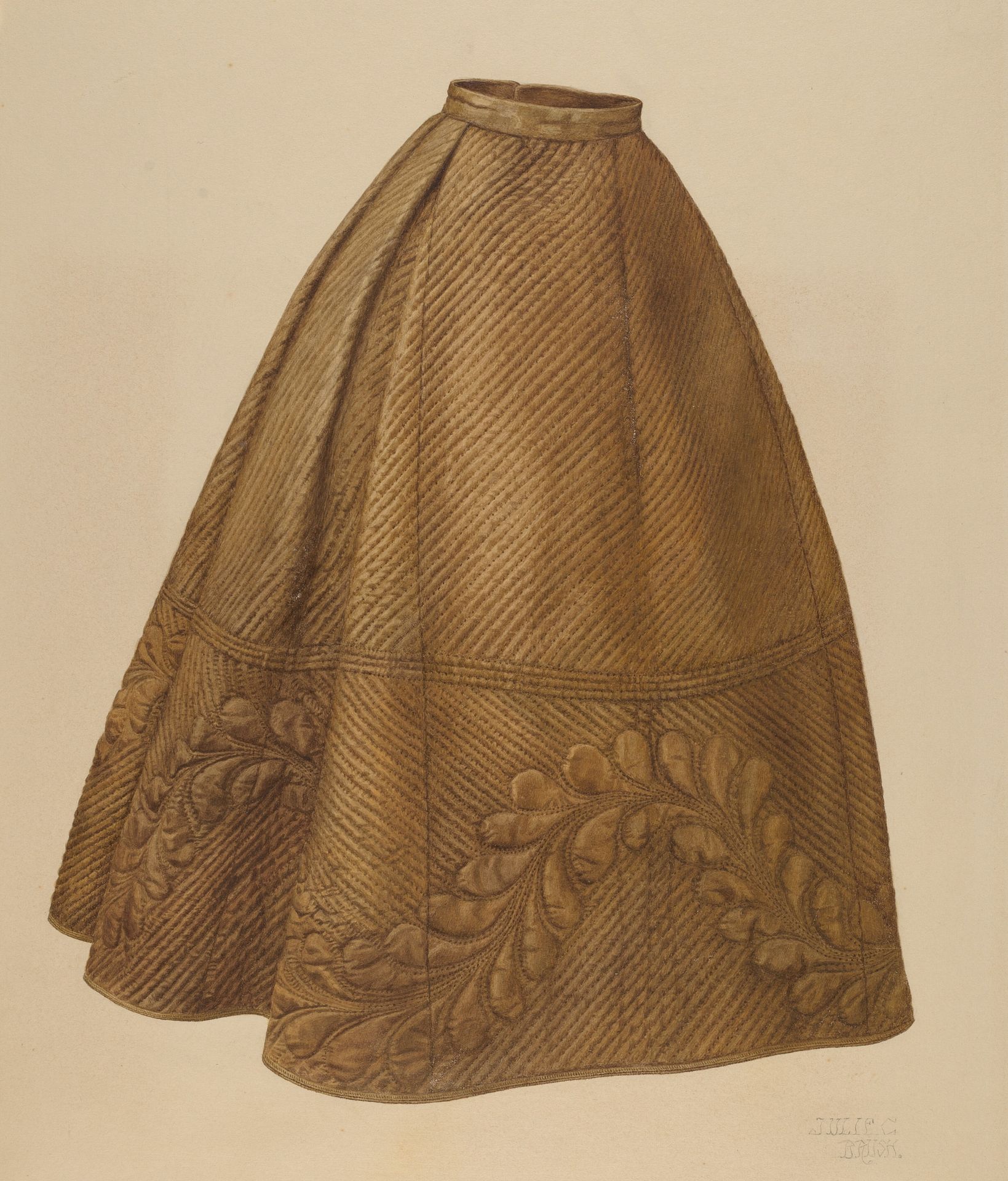 Quilted petticoat by Julie C. Brush