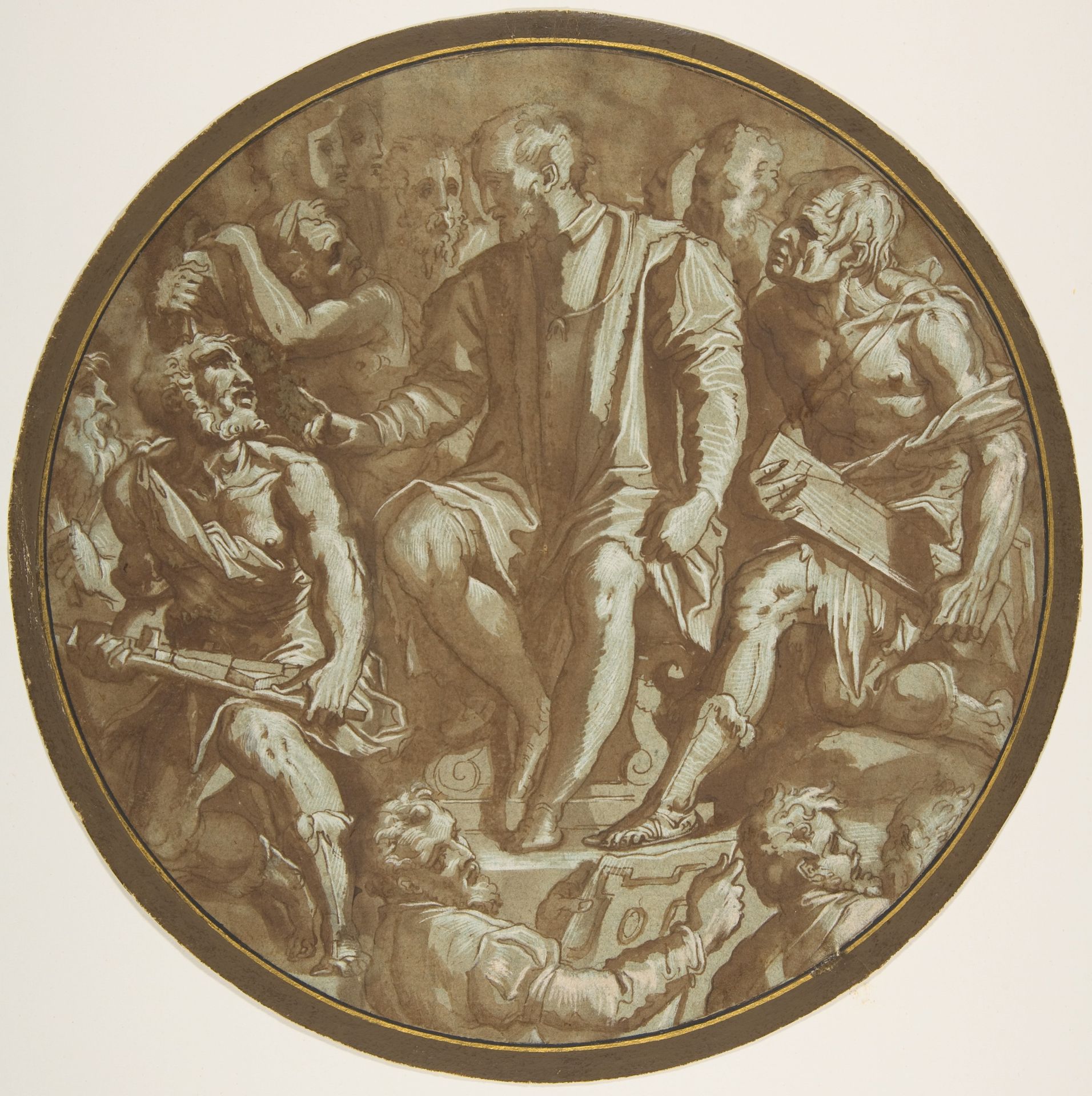 Grand Duke Cosimo I of Tuscany Surrounded by his Artists. by Giorgio Vasari