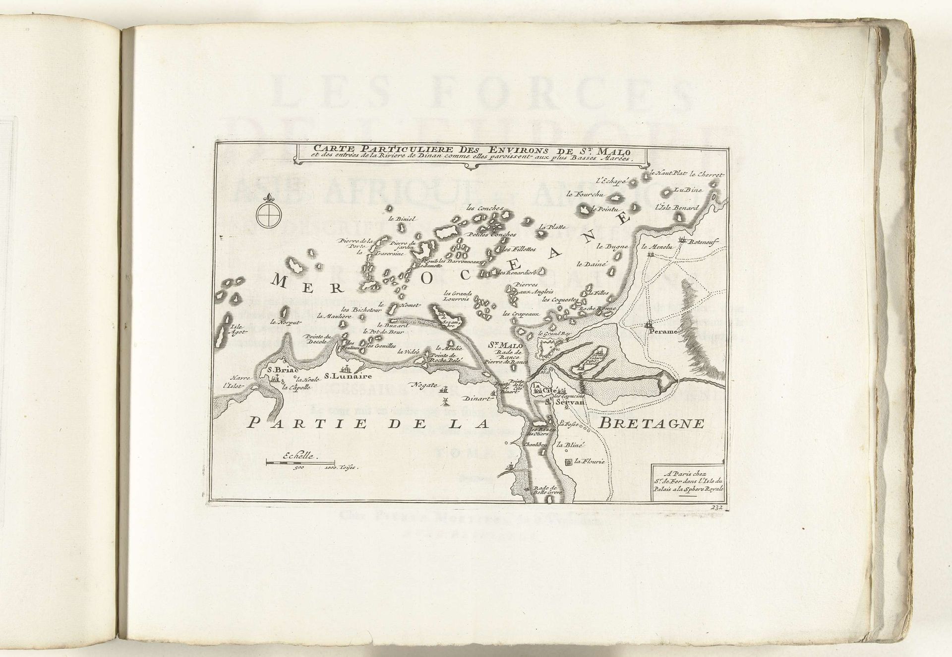Kaart van Saint-Malo en omgeving, ca. 1702 by Anonymous