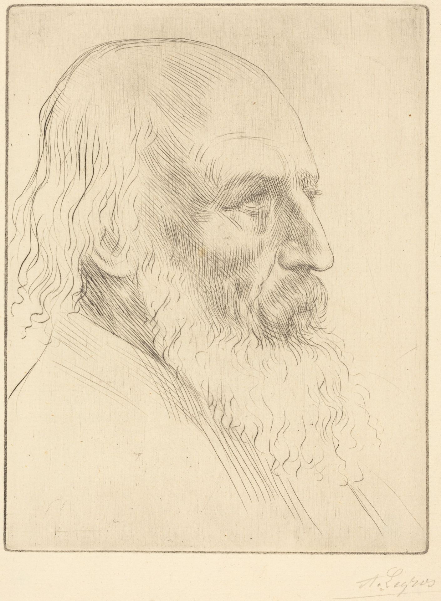 Lord A. Tennyson, 3rd plate by Alphonse Legros