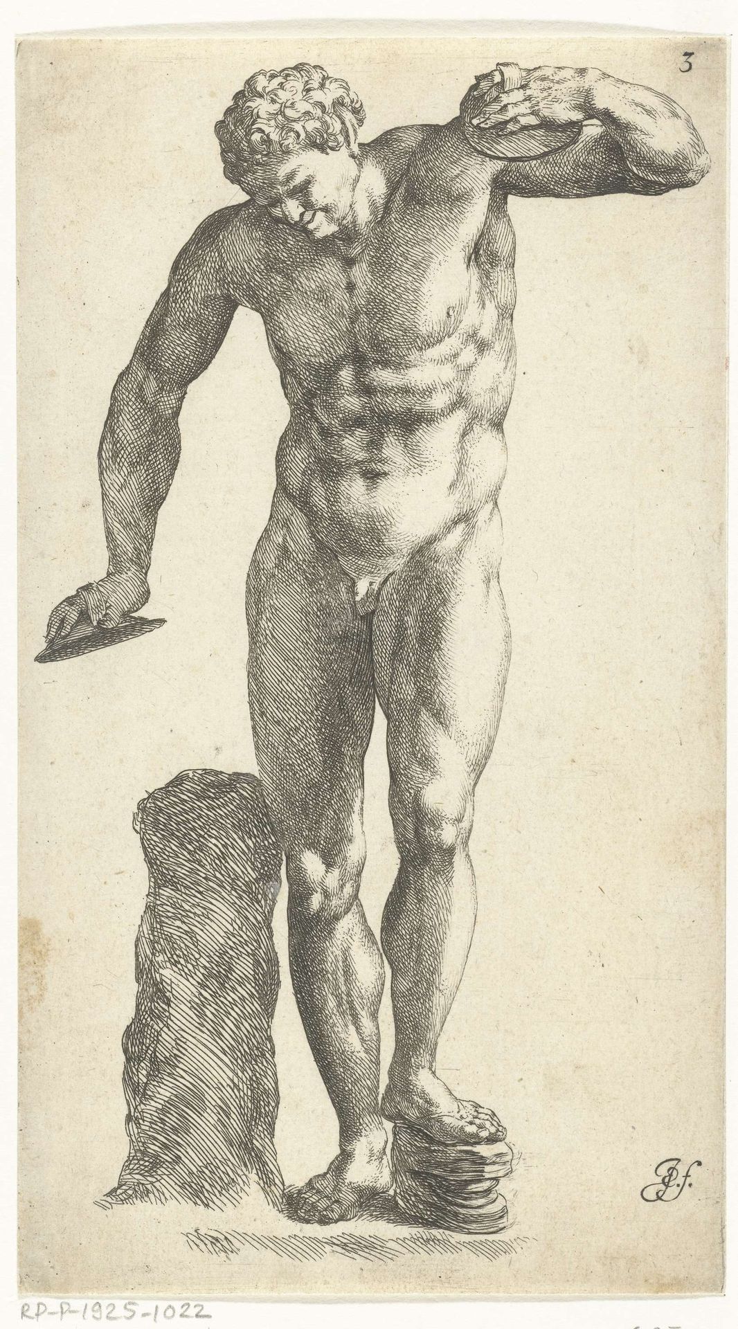 Sater met een scabellum en cimbalen by Jan de Bisschop