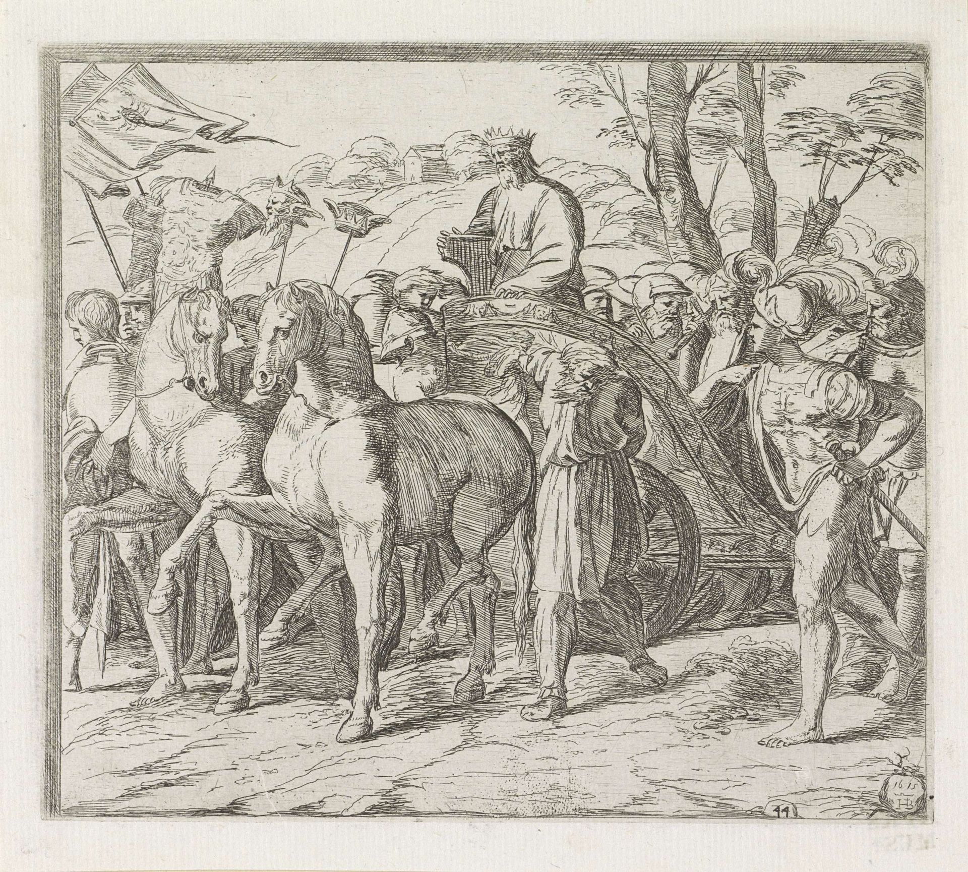 David keert in triomf terug naar Jeruzalem by Orazio Borgianni
