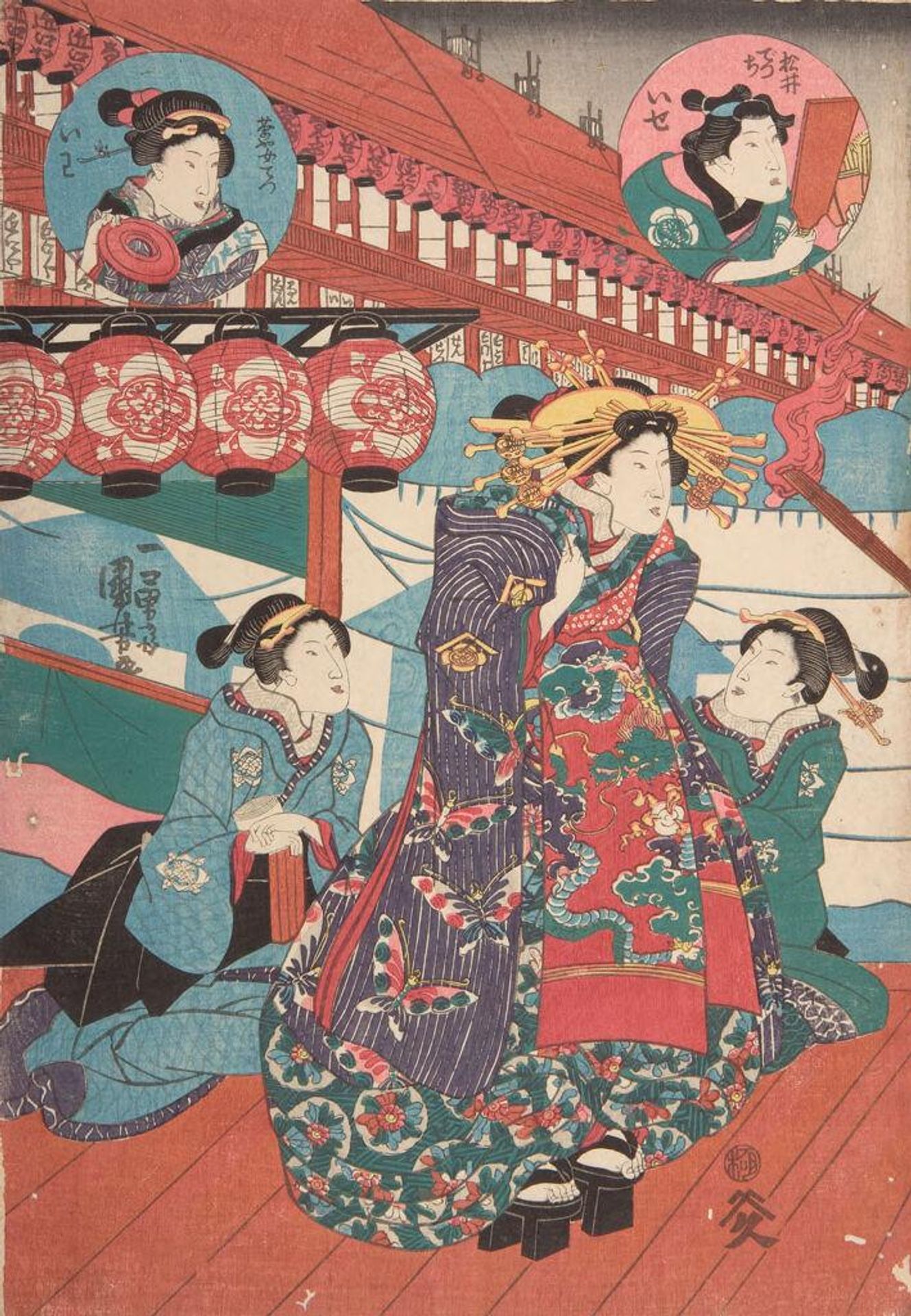 Iriyamagatato noboru kitaguchi: Yoshiwara... by Utagawa Kuniyoshi 歌川國芳