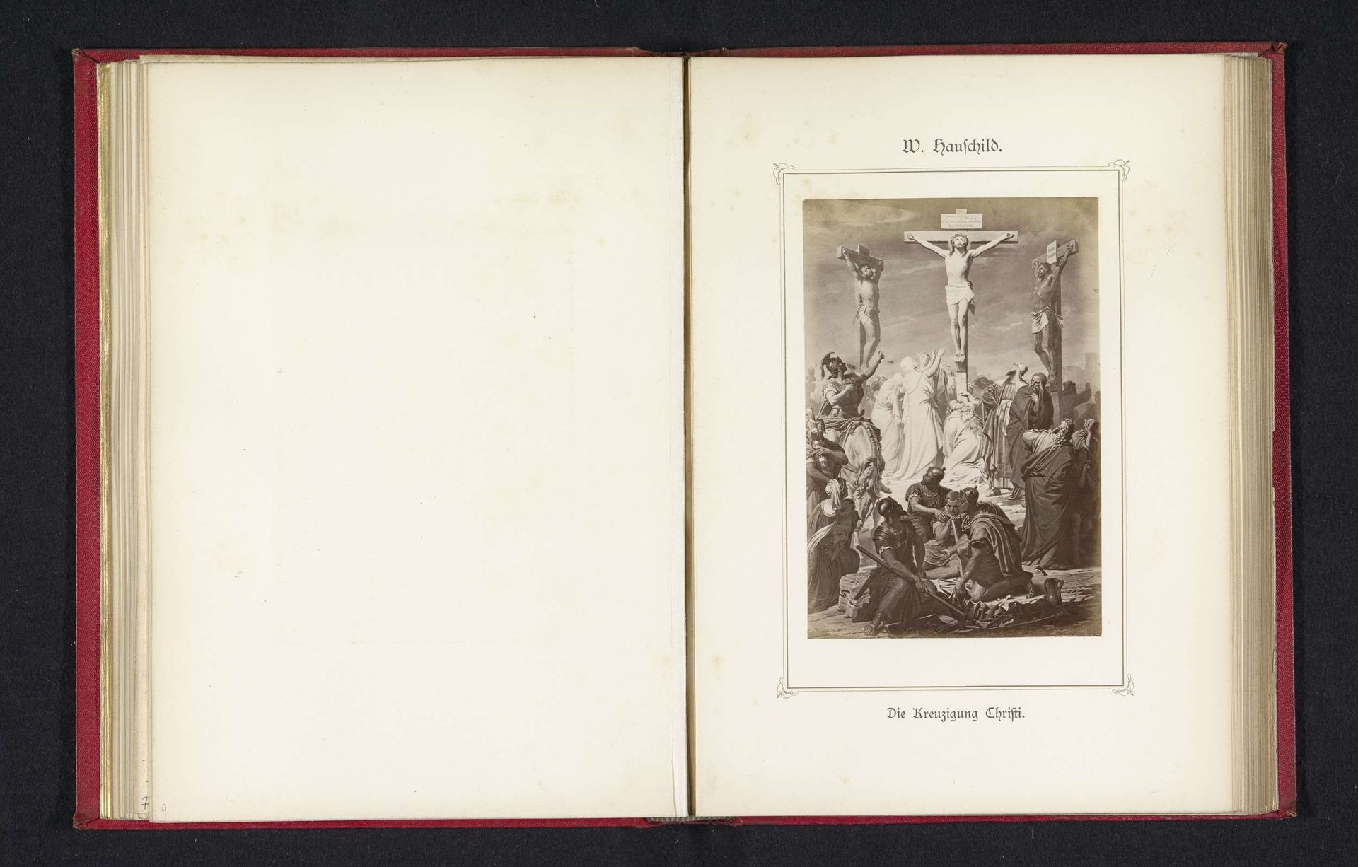 Fotoreproductie van een schilderij, voorstellende de Kruisiging van Christus by Anonymous