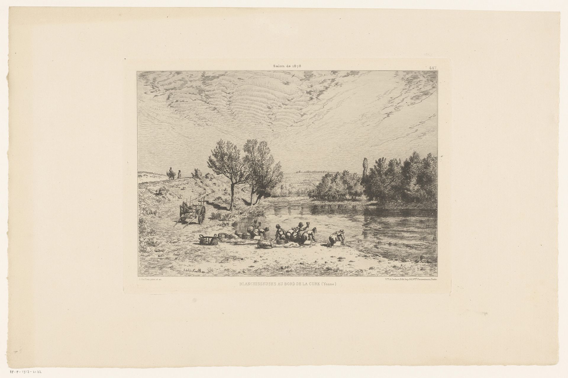 Wasvrouwen aan de Cure by Adolphe Guillon