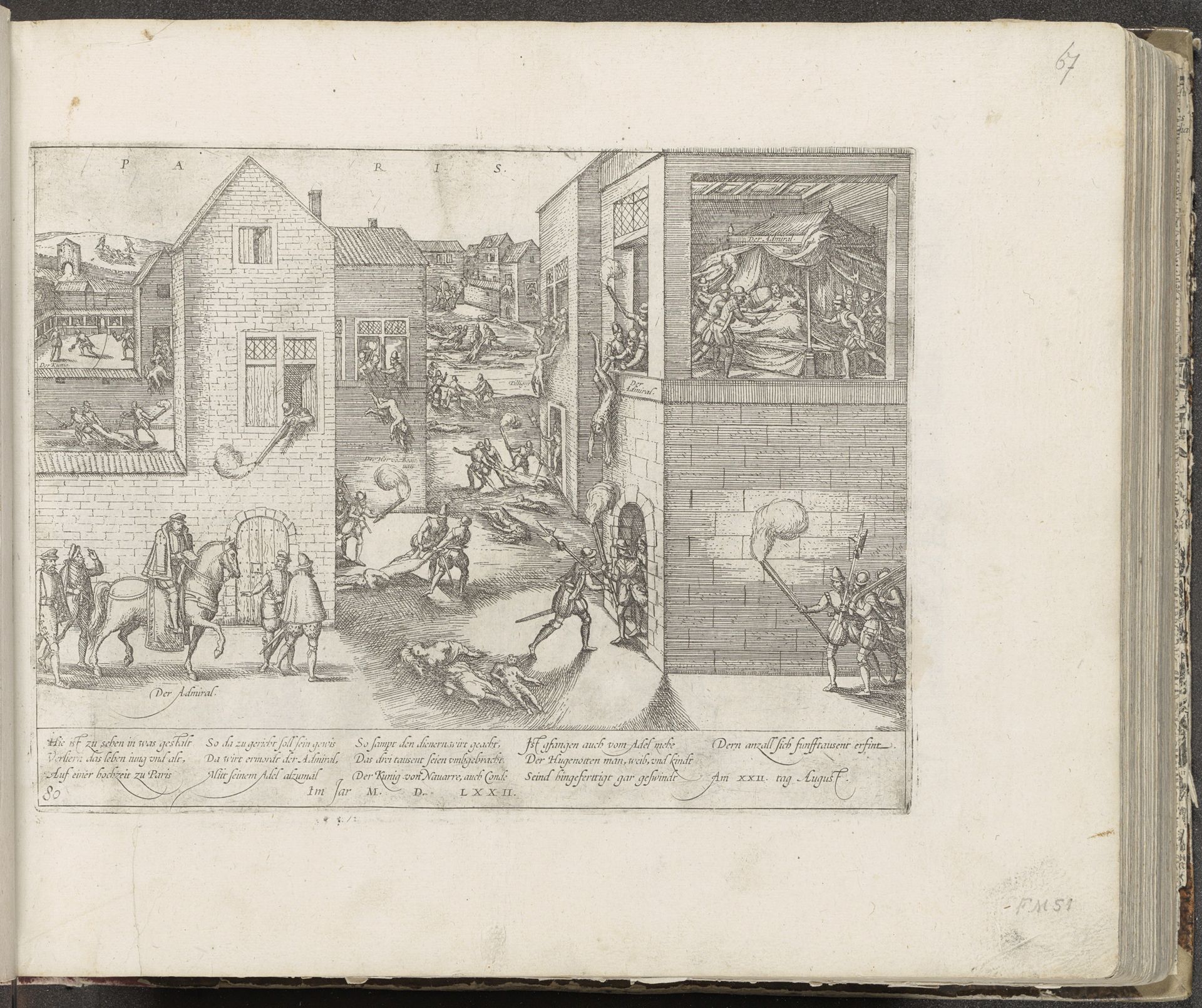 Moord in de Bartholomeüsnacht, 1572 by Frans Hogenberg