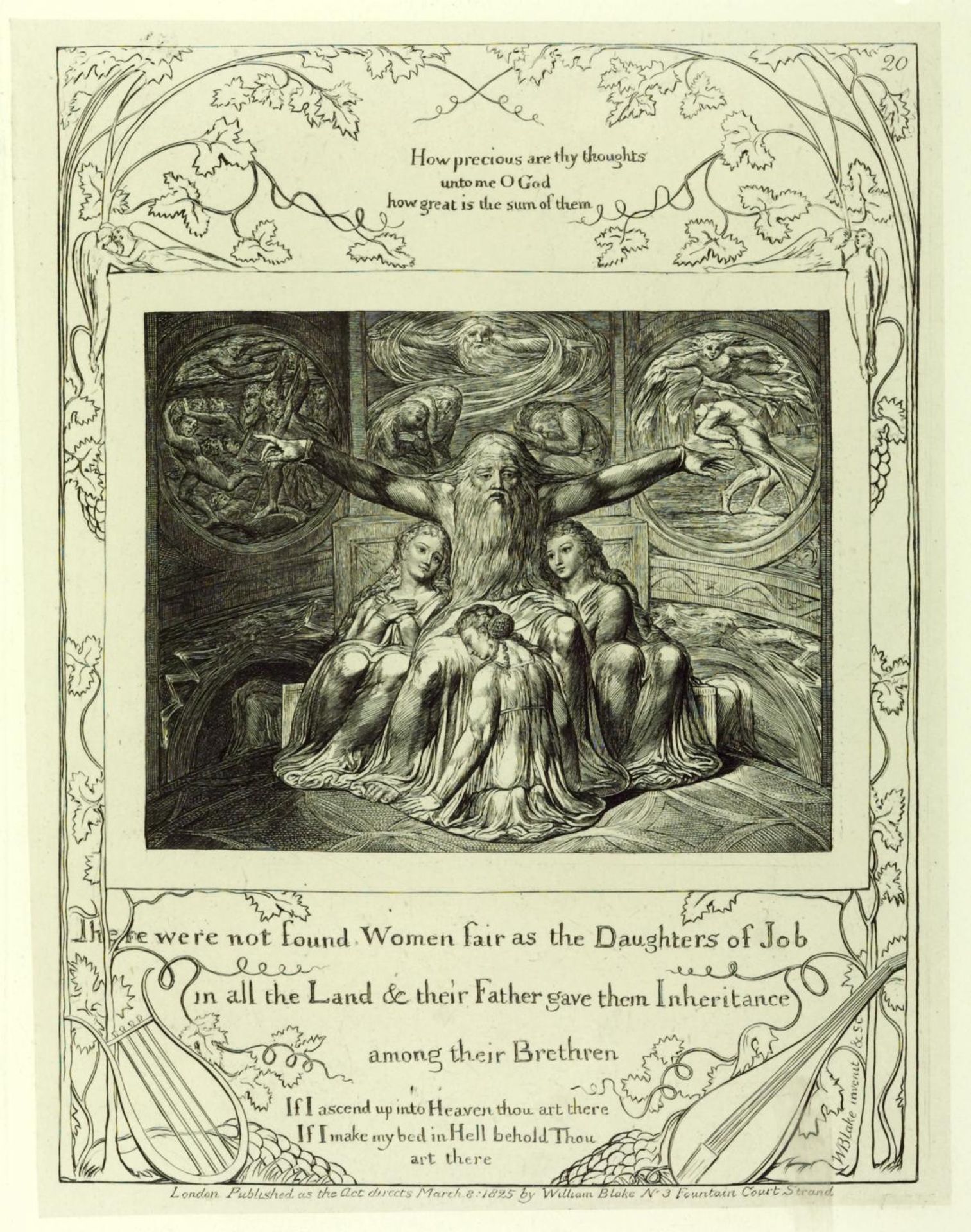 Job and his Daughters by William Blake
