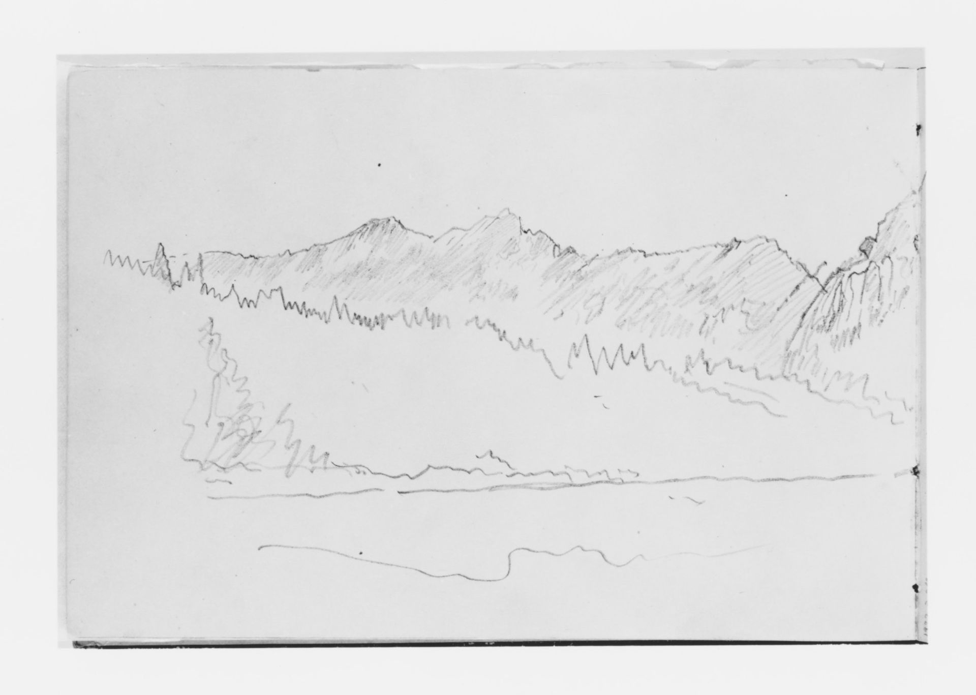 Landscape with Mountains (from Sketchbook X) by William Trost Richards