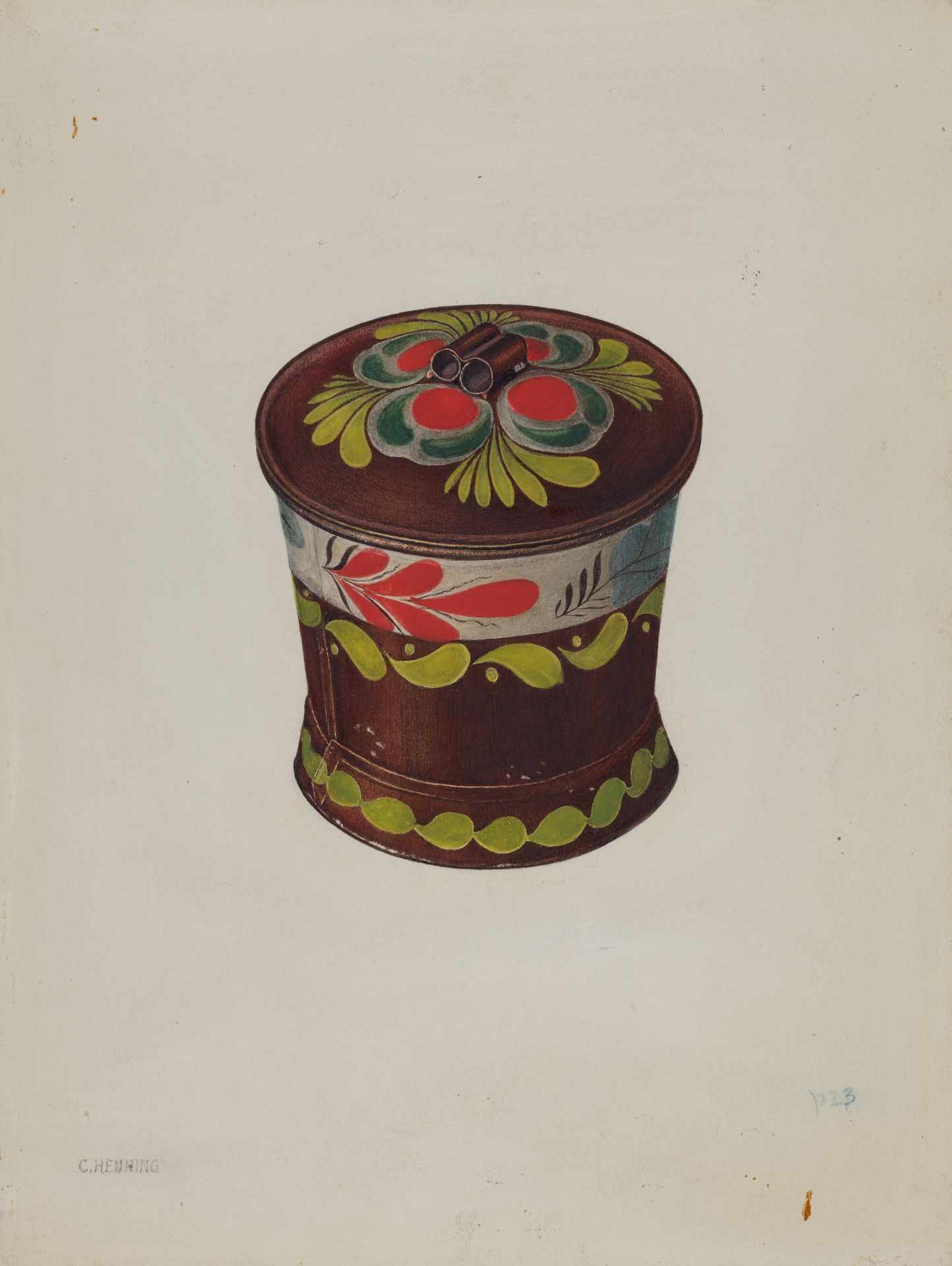 Toleware Sugar Bowl by Charles Henning