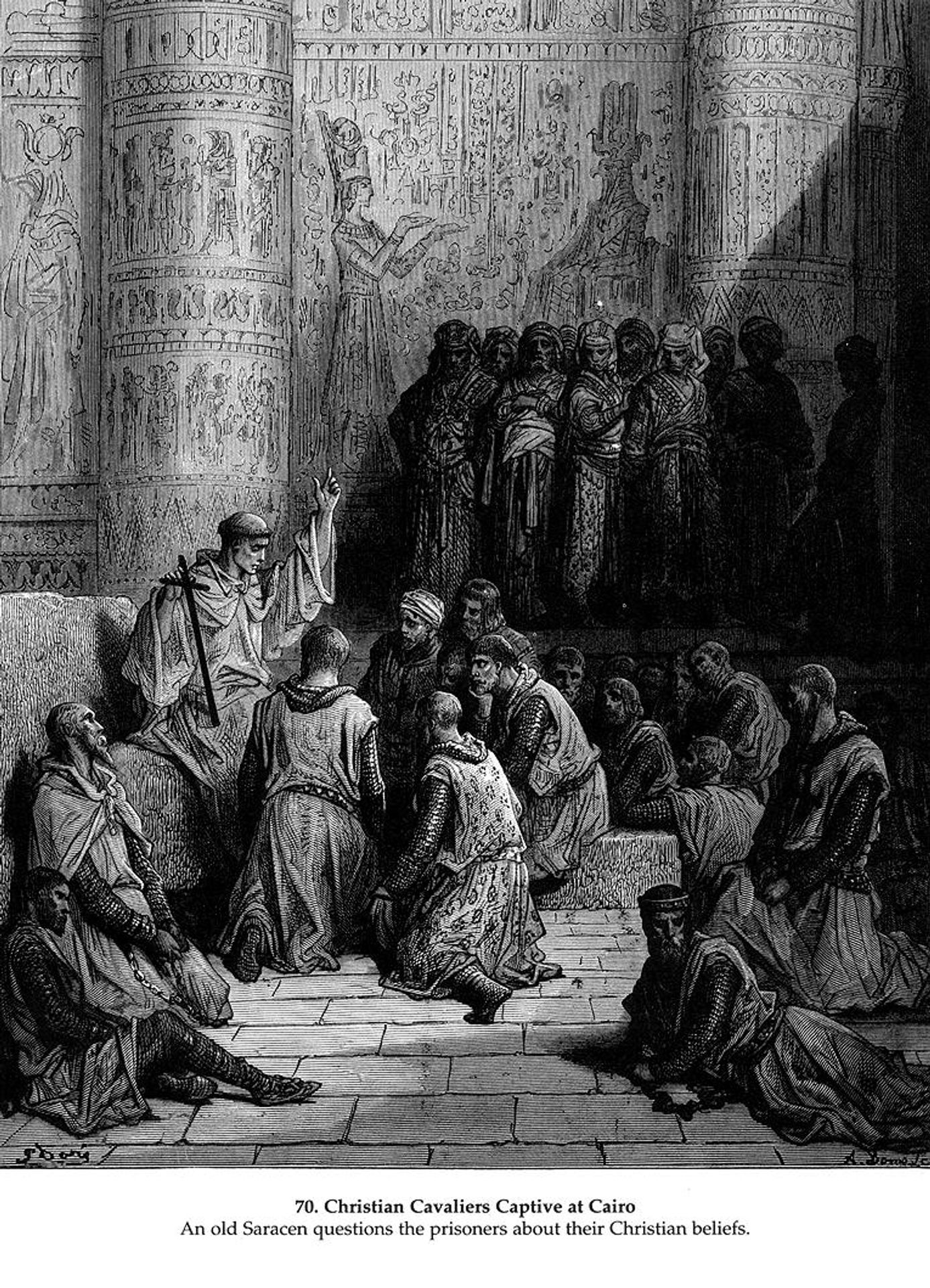 Christian Cavaliers Captive at Cairo by Gustave Dore
