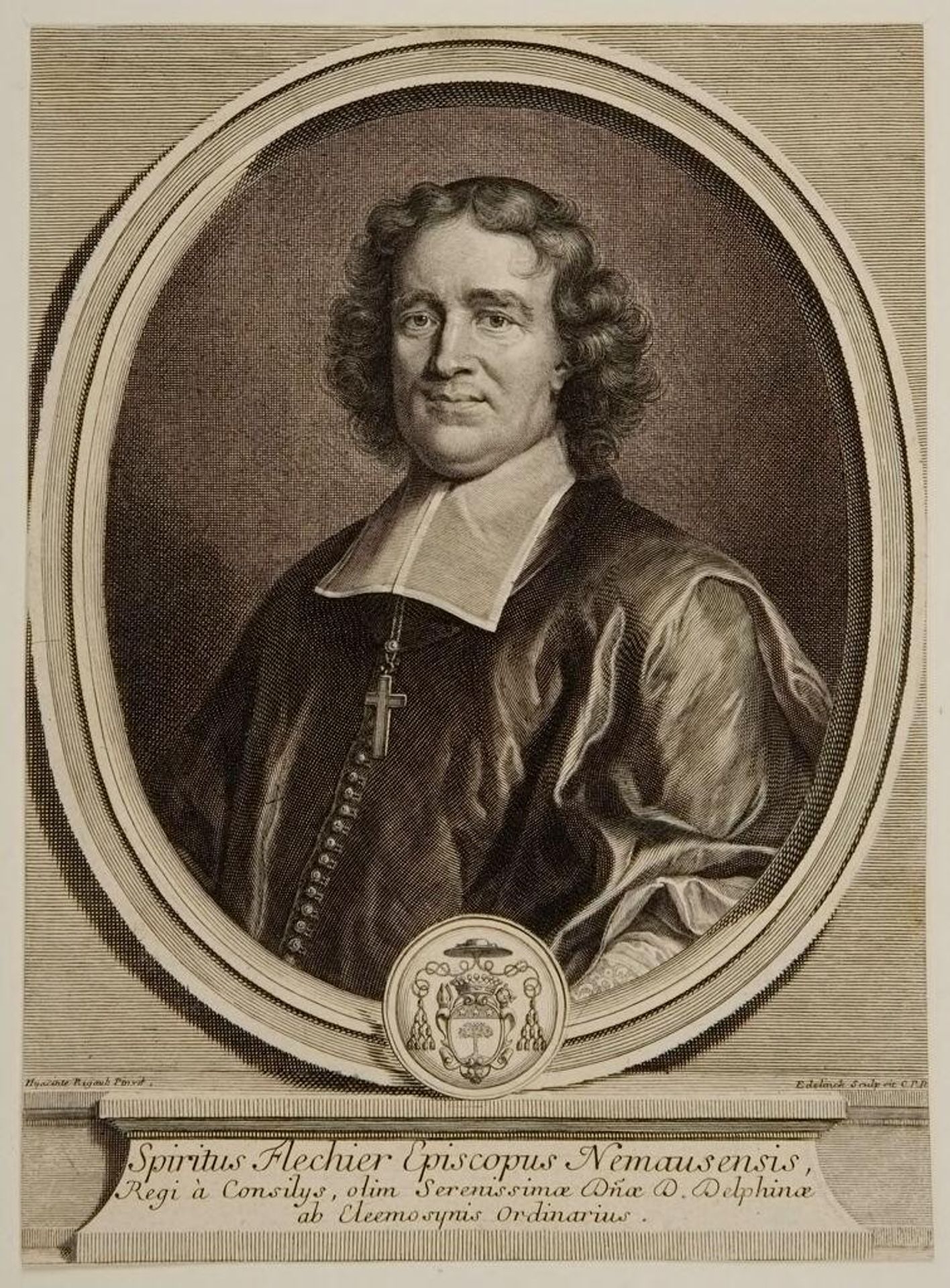 Flechier, Spiritus, episcopus Nemausensia by Gérard Edelinck