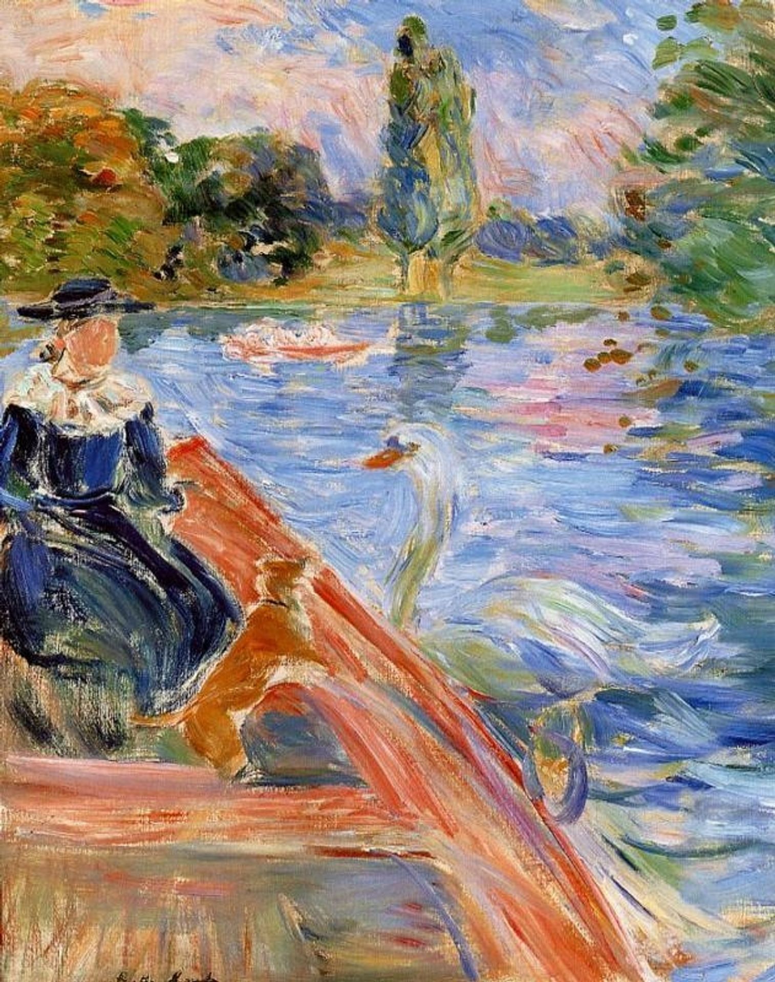 Boating on the Lake by Berthe Morisot