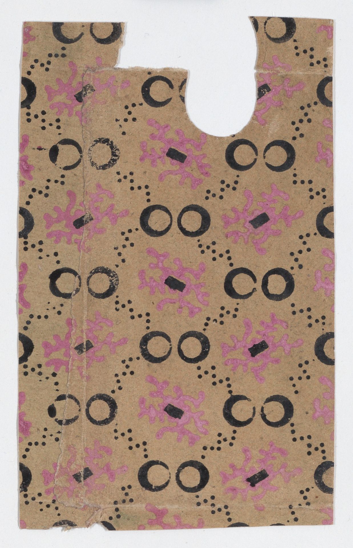 Sheet with pattern of coral and circles by Anonymous