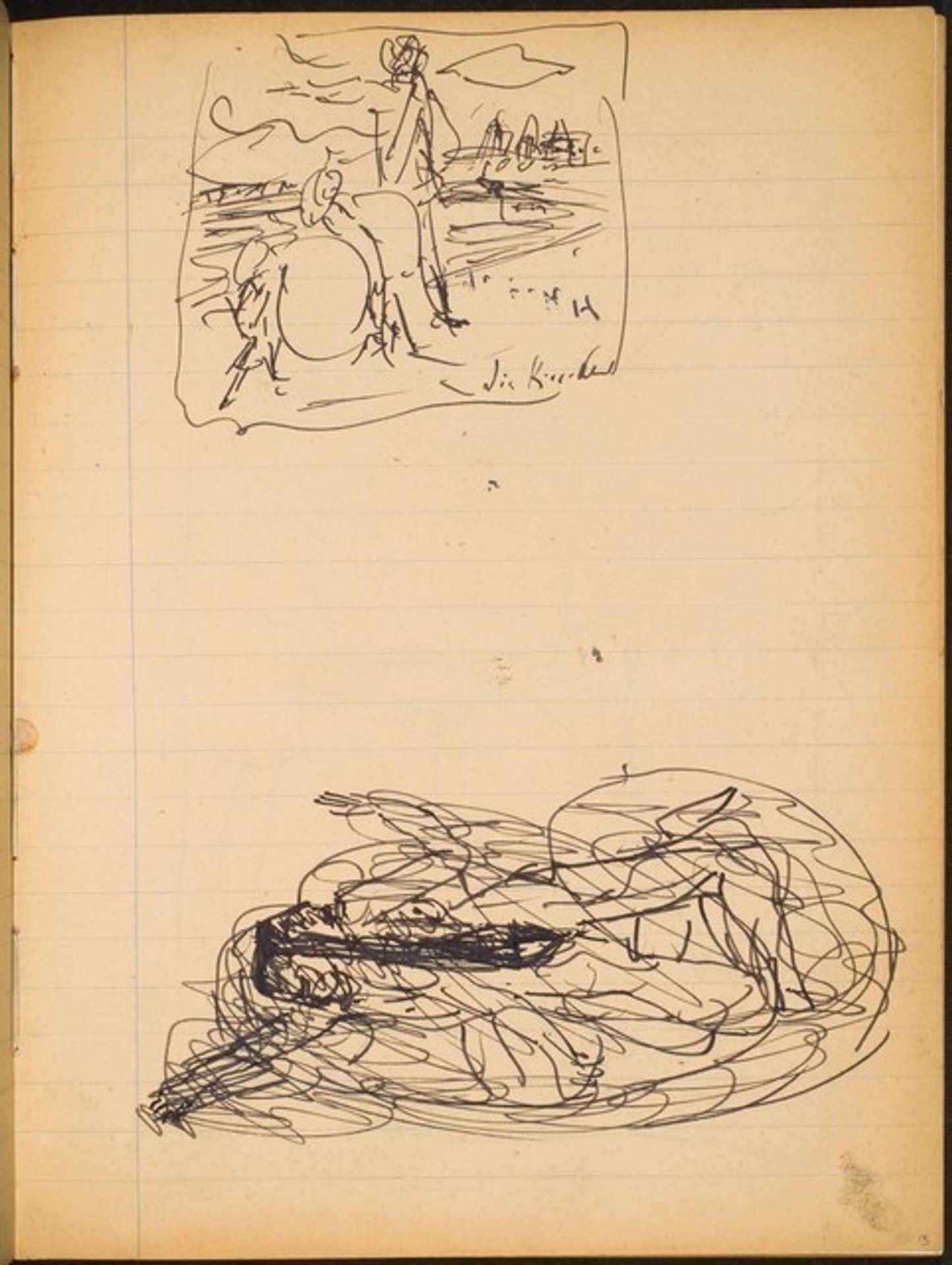 Zwei Skizzen (Two Sketches) [p. 15] by Max Beckmann