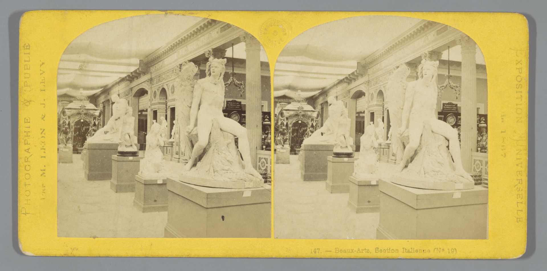 Sculpturen op de Italiaanse afdeling van de Wereldtentoonstelling van 1867 by Léon & Lévy