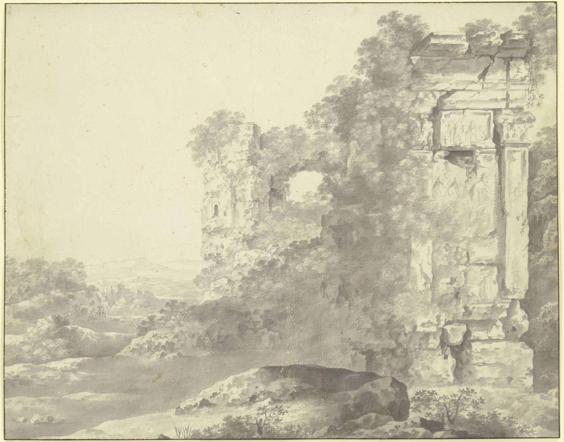 Roman ruins by Cornelis van Poelenburch