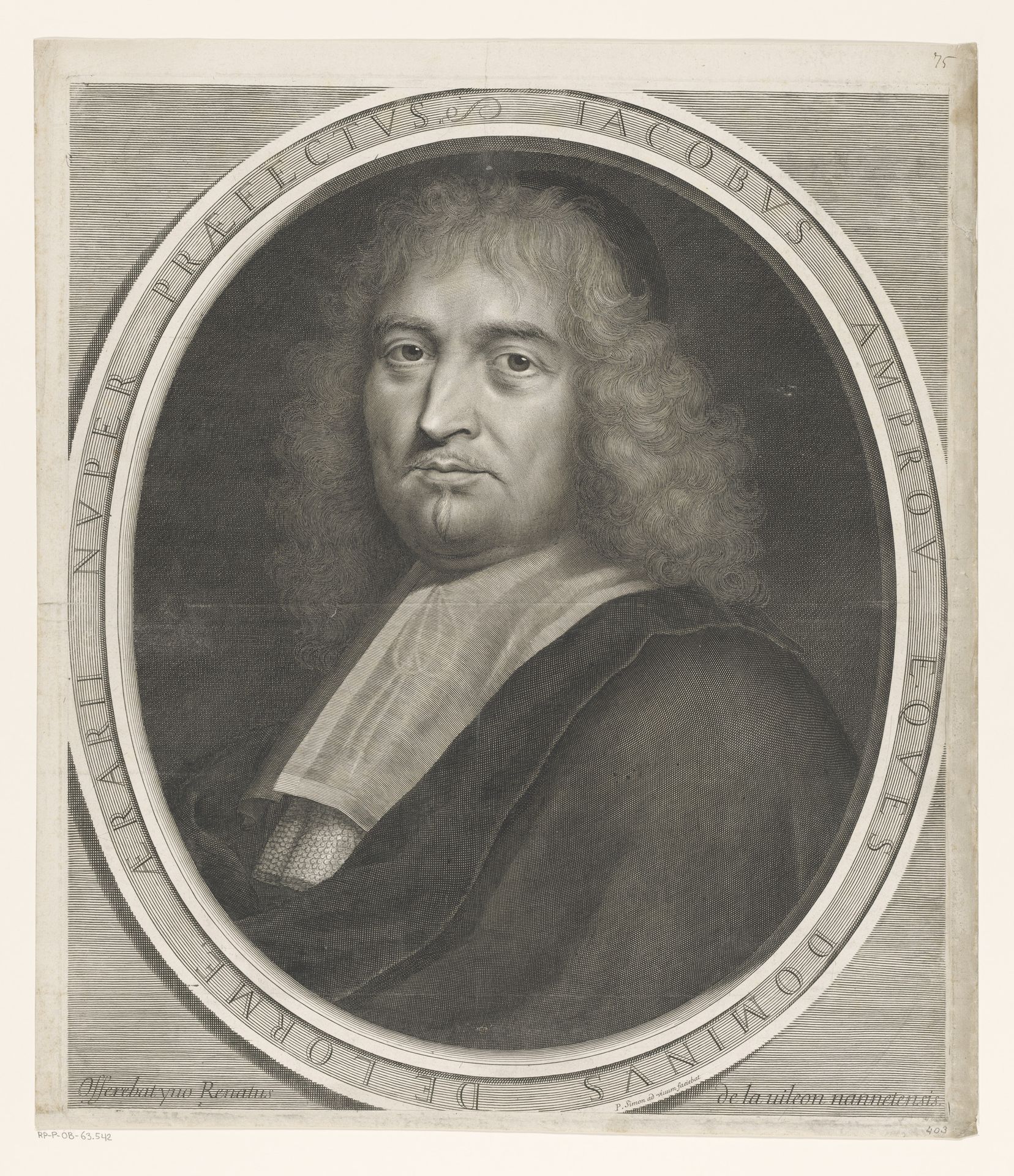 Portret van Jacques Amproux de Lorme by Pierre (I) Simon
