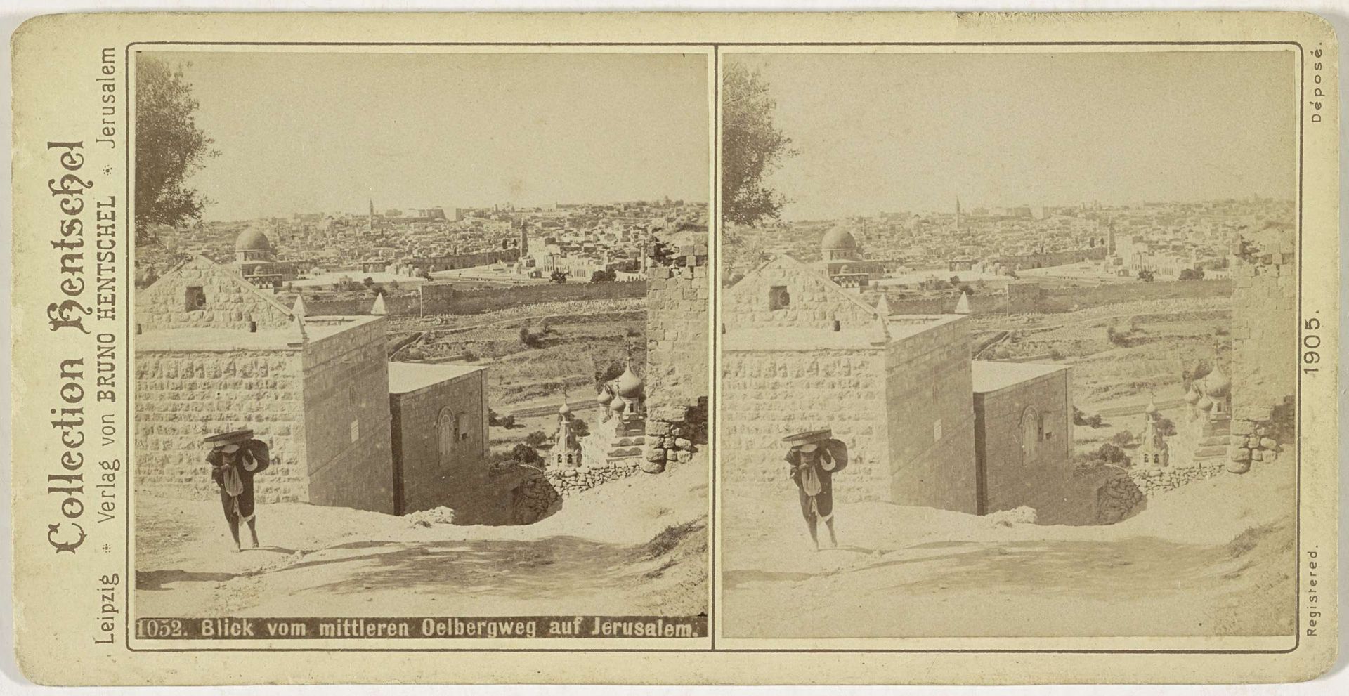 Gezicht op Jeruzalem vanaf de Olijfberg by Anonymous