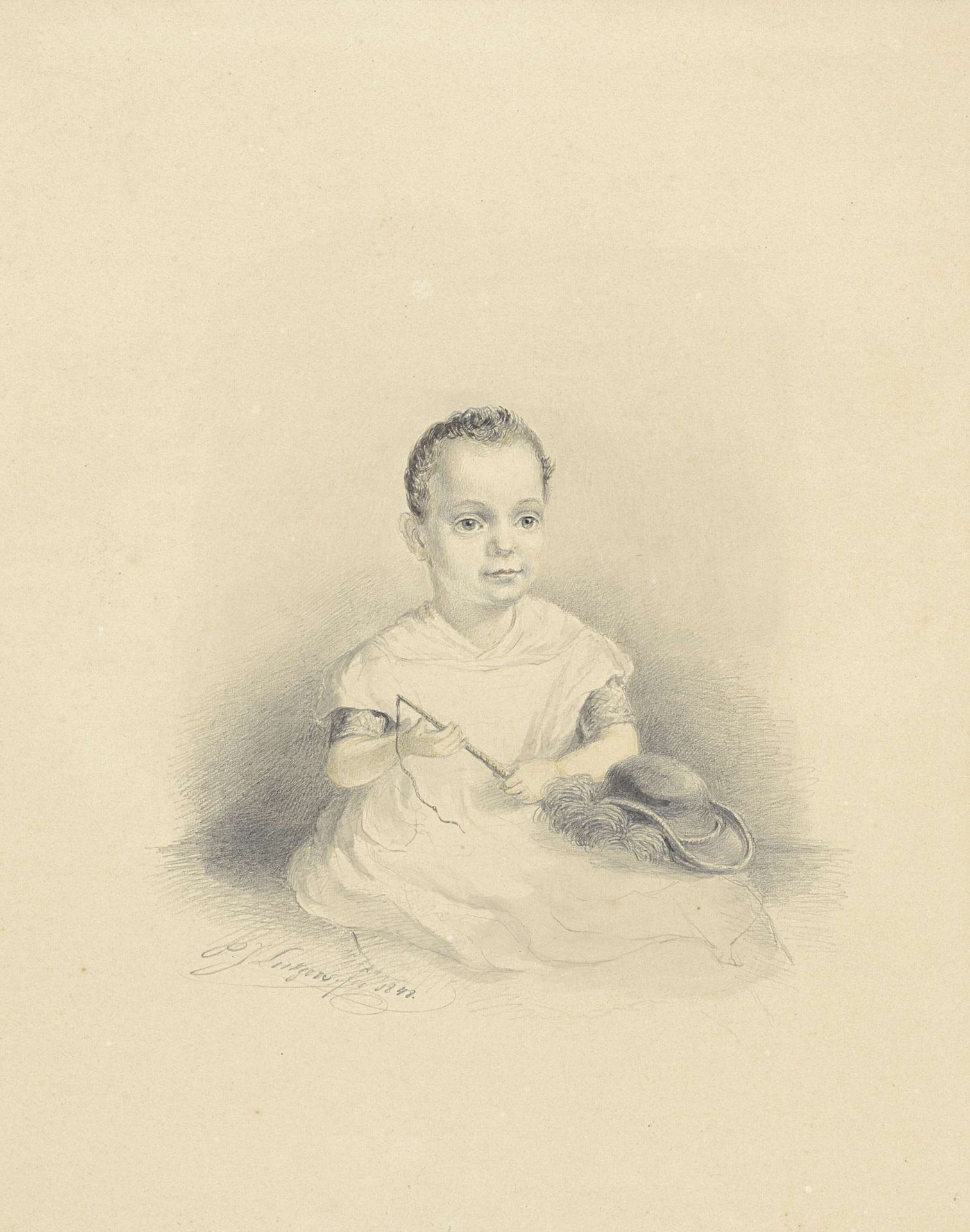 Kinderportret van Hendrik Ooster by Petrus Josephus Lutgers