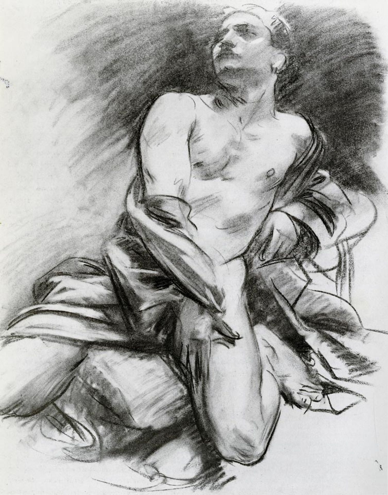 Kneeling Model by John Singer Sargent