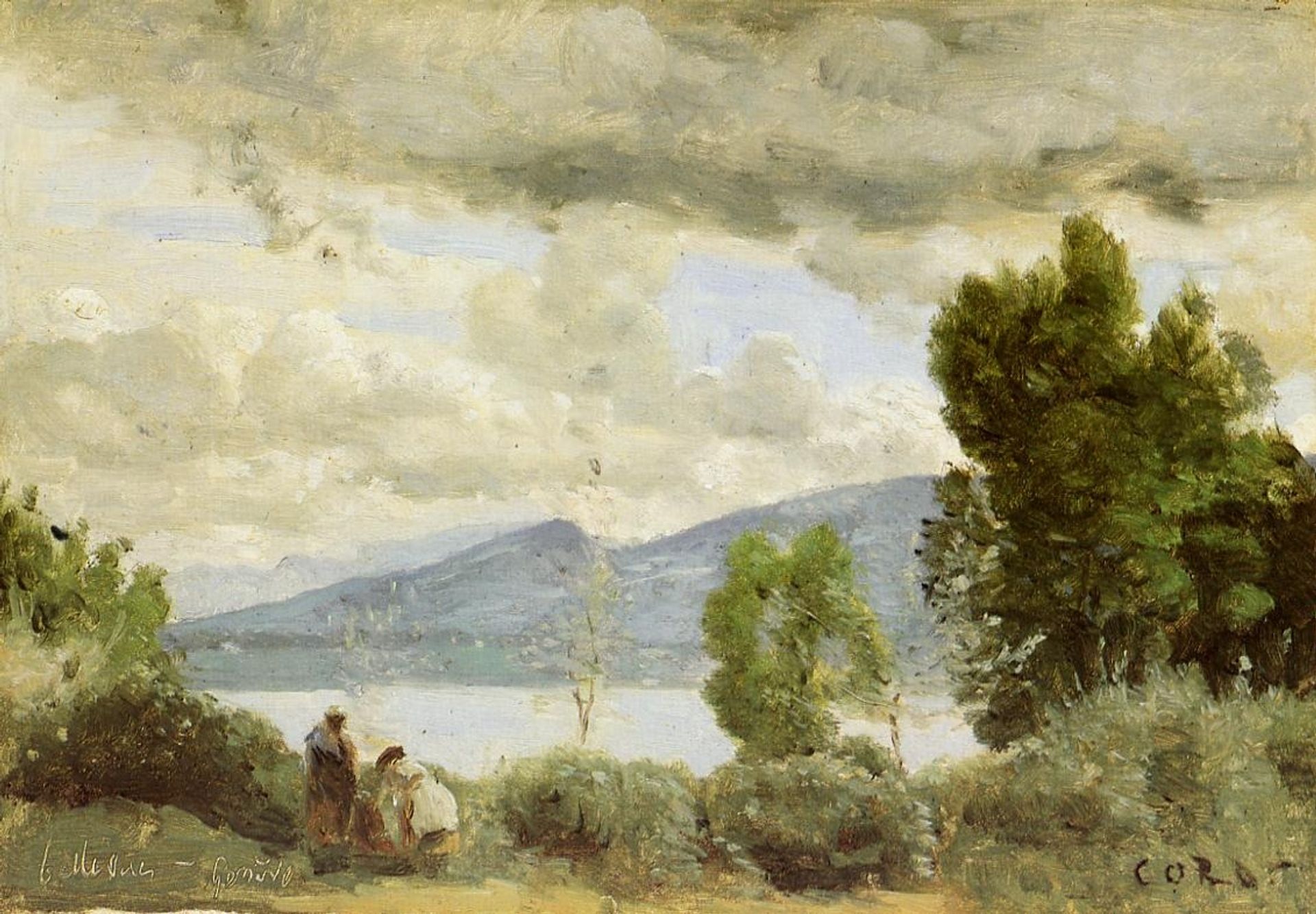View of Chalet de Chenes, Bellvue, Geneva by Camille Corot