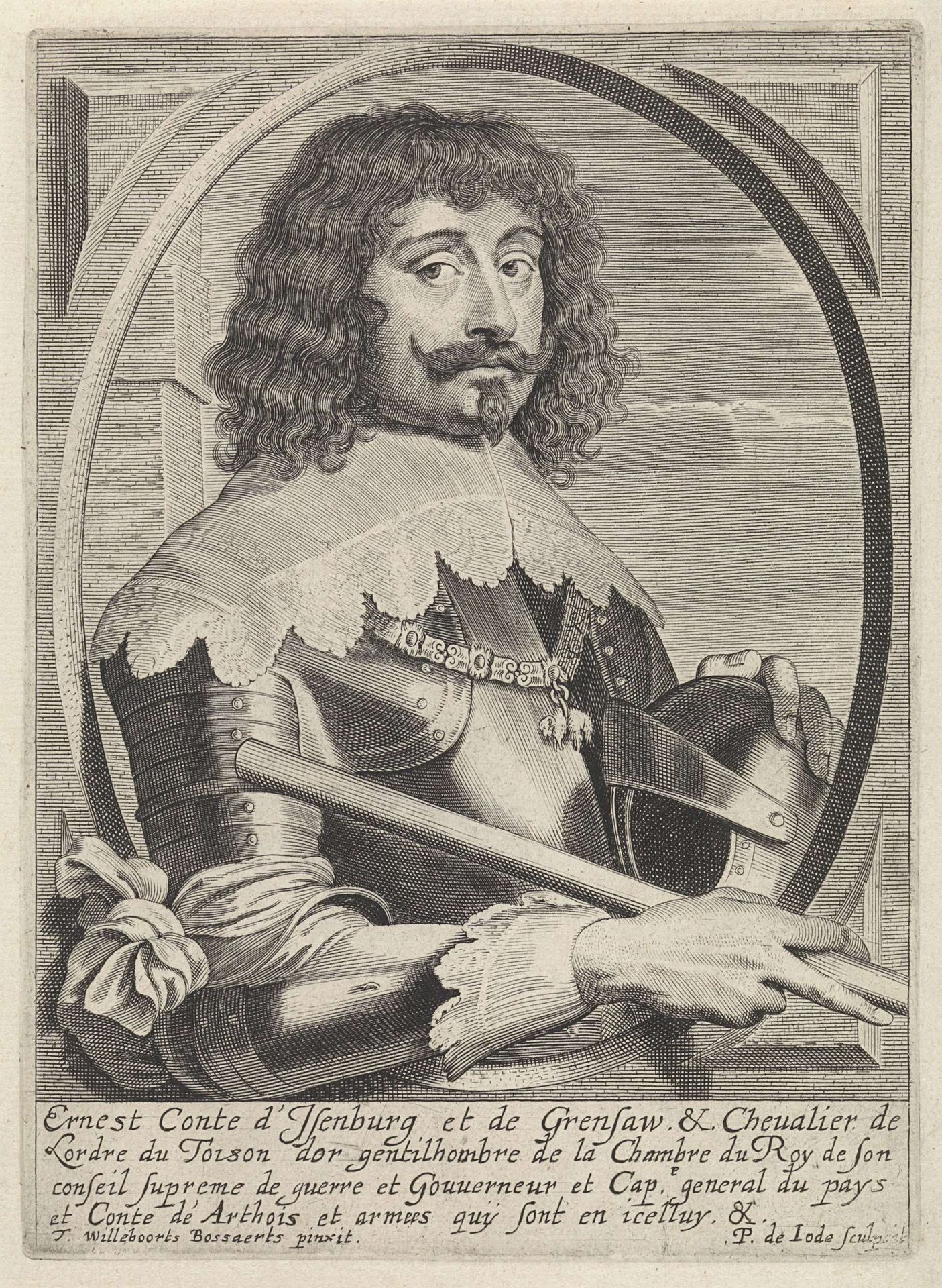 Portret van Ernst, graaf van Isenburg by Pieter de (II) Jode