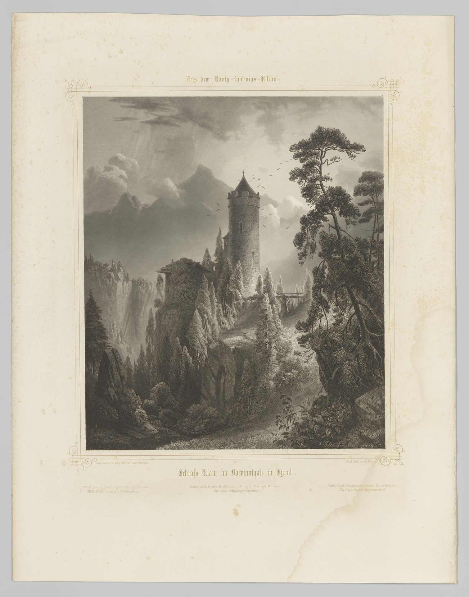 Gezicht op kasteel Clam by Jobst Riegel