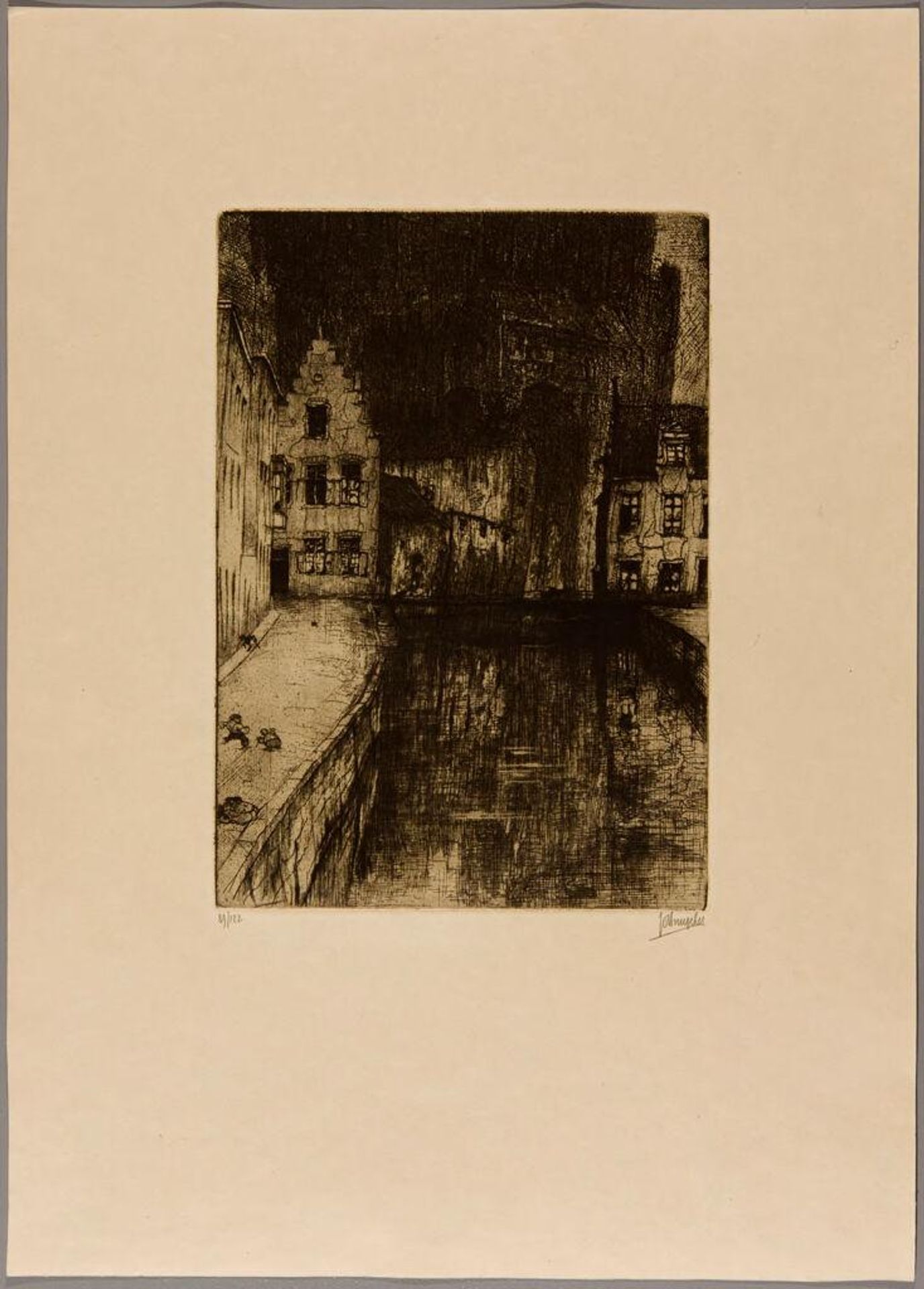 Station Platform at LiÃªve by Jules de Bruycker