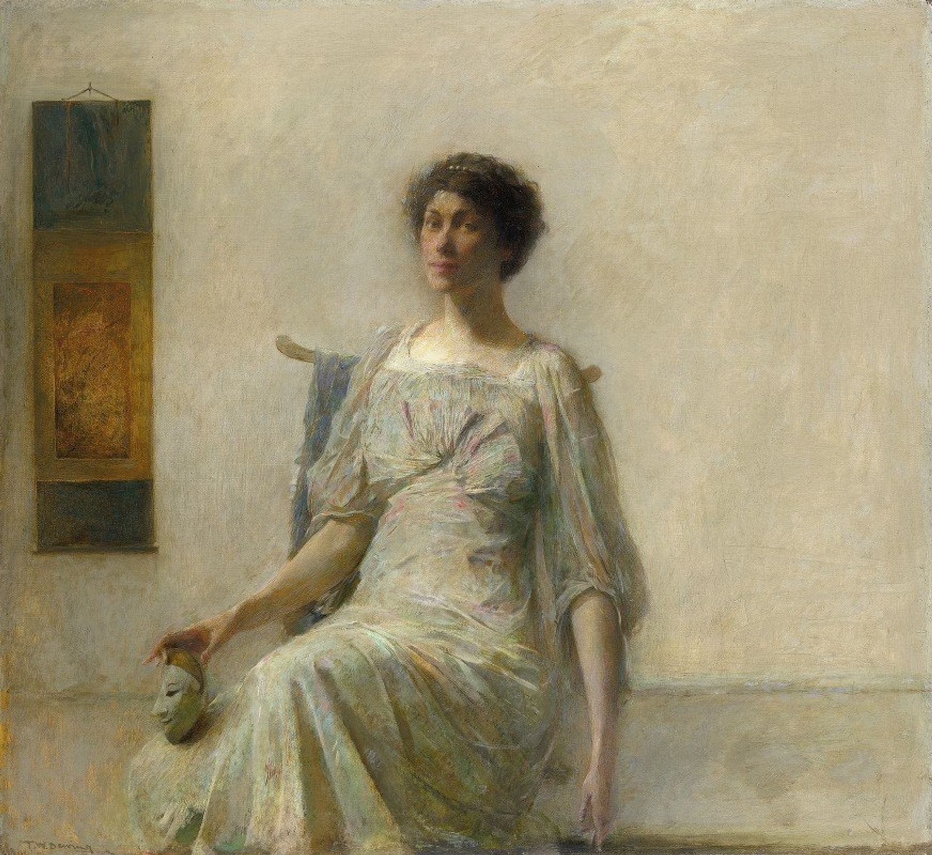 Lady with a Mask by Thomas Wilmer Dewing