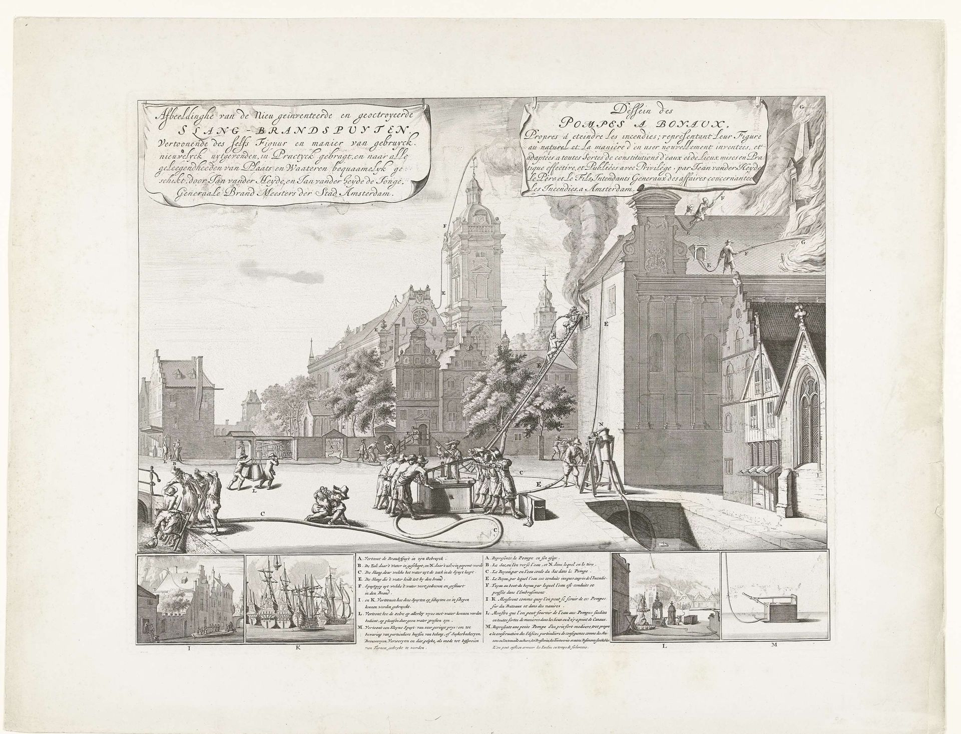 Toepassing van de nieuwe brandspuitslangen, 1677 by Anonymous