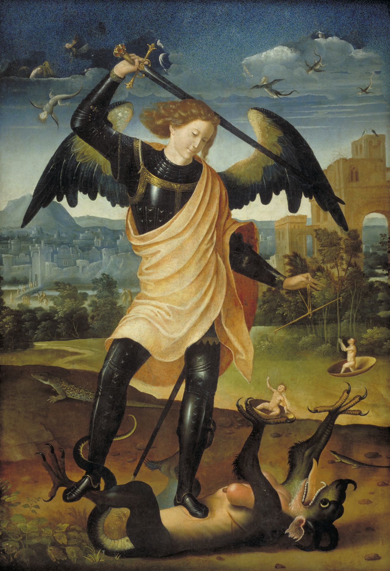 The Archangel Michael with the Dragon by Anonymous