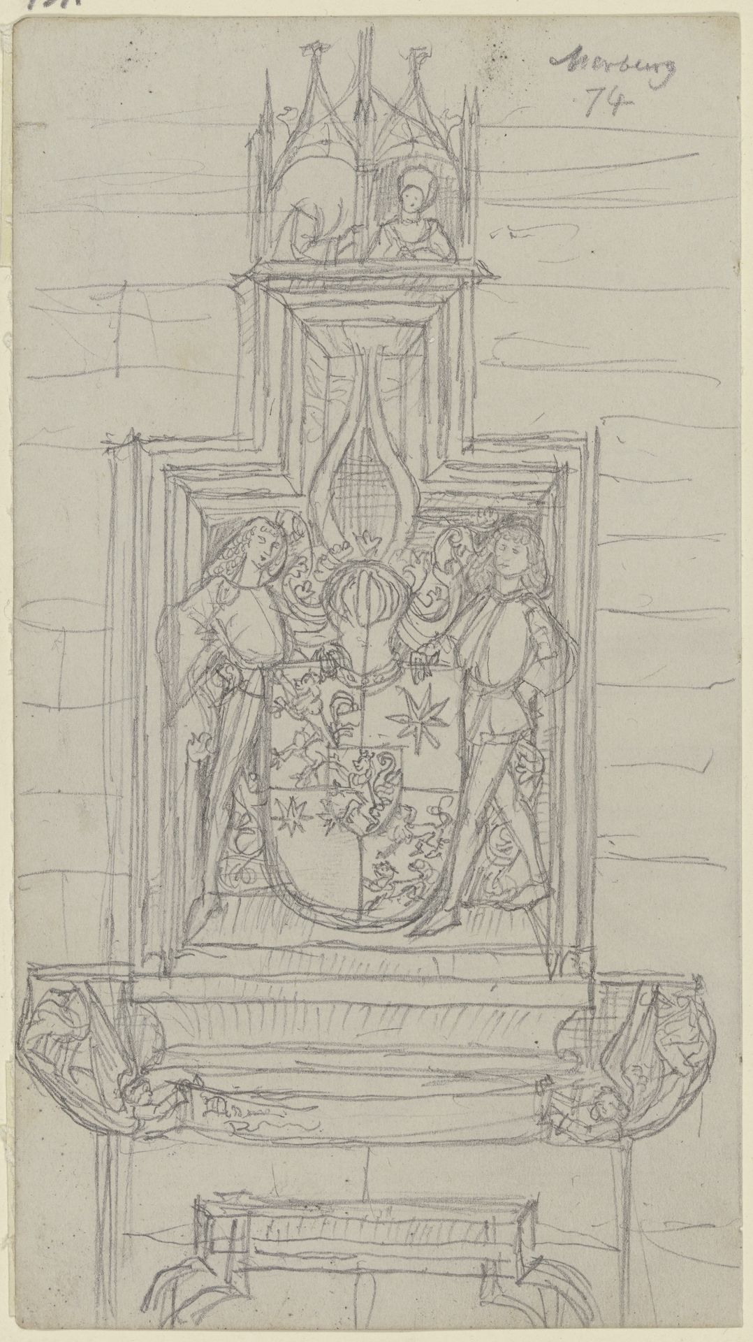 Wappen auf dem Marburger Schloss by Peter Becker
