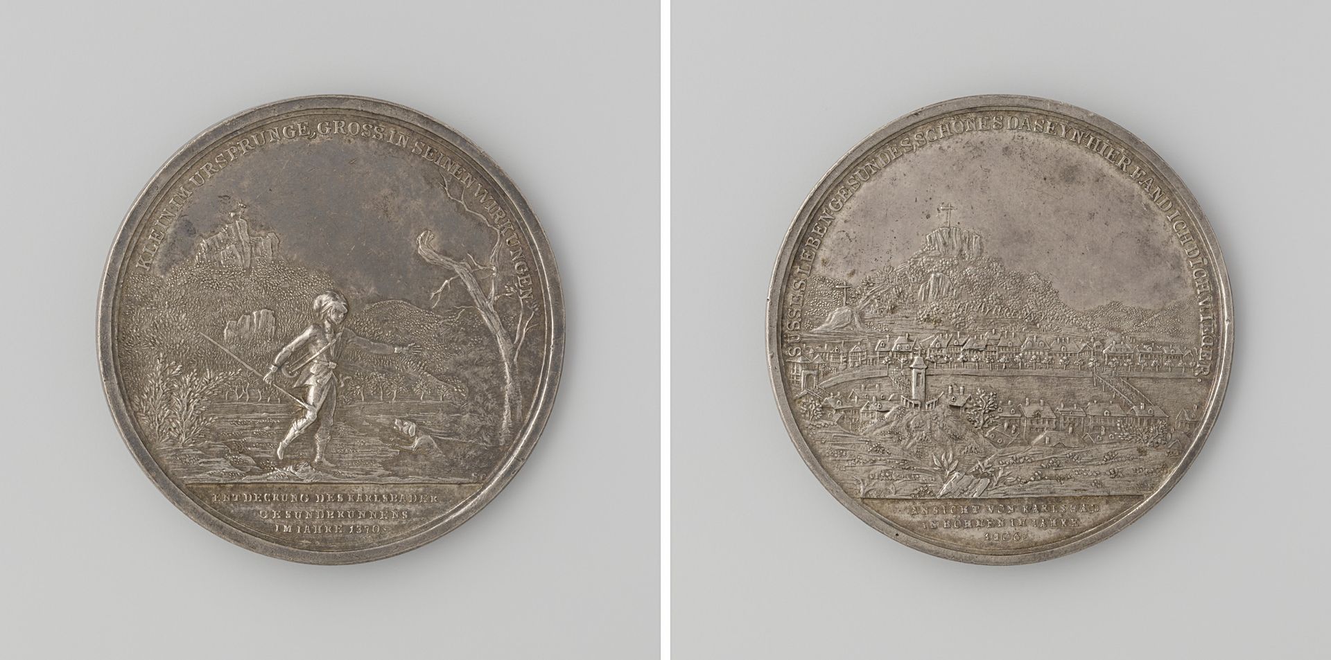 Herdenking van de ontdekking van de minerale bronnen van Karlsbad by Franz Stuckhart