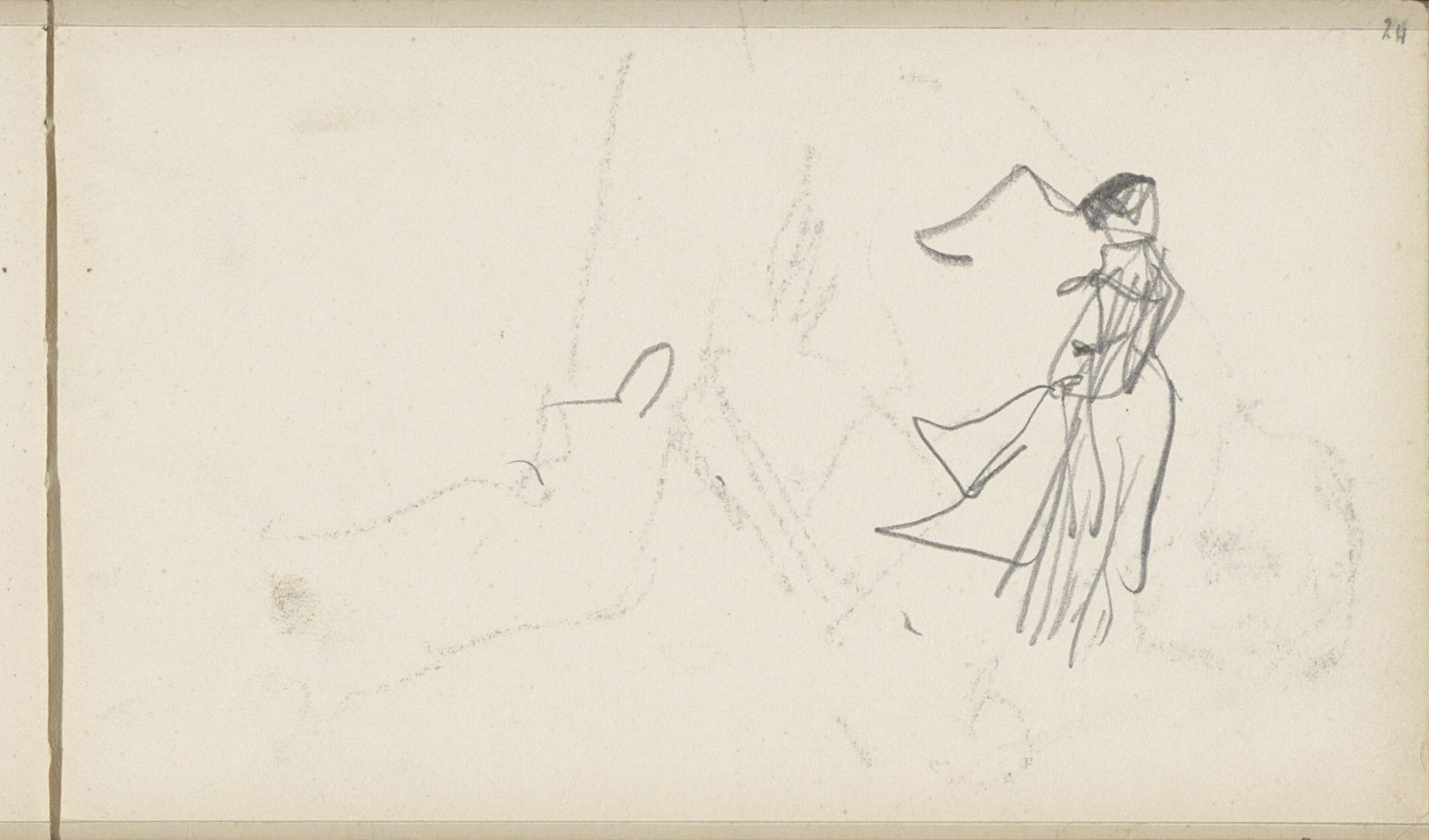 Figuurstudie, mogelijk van een staande vrouw by George Hendrik Breitner