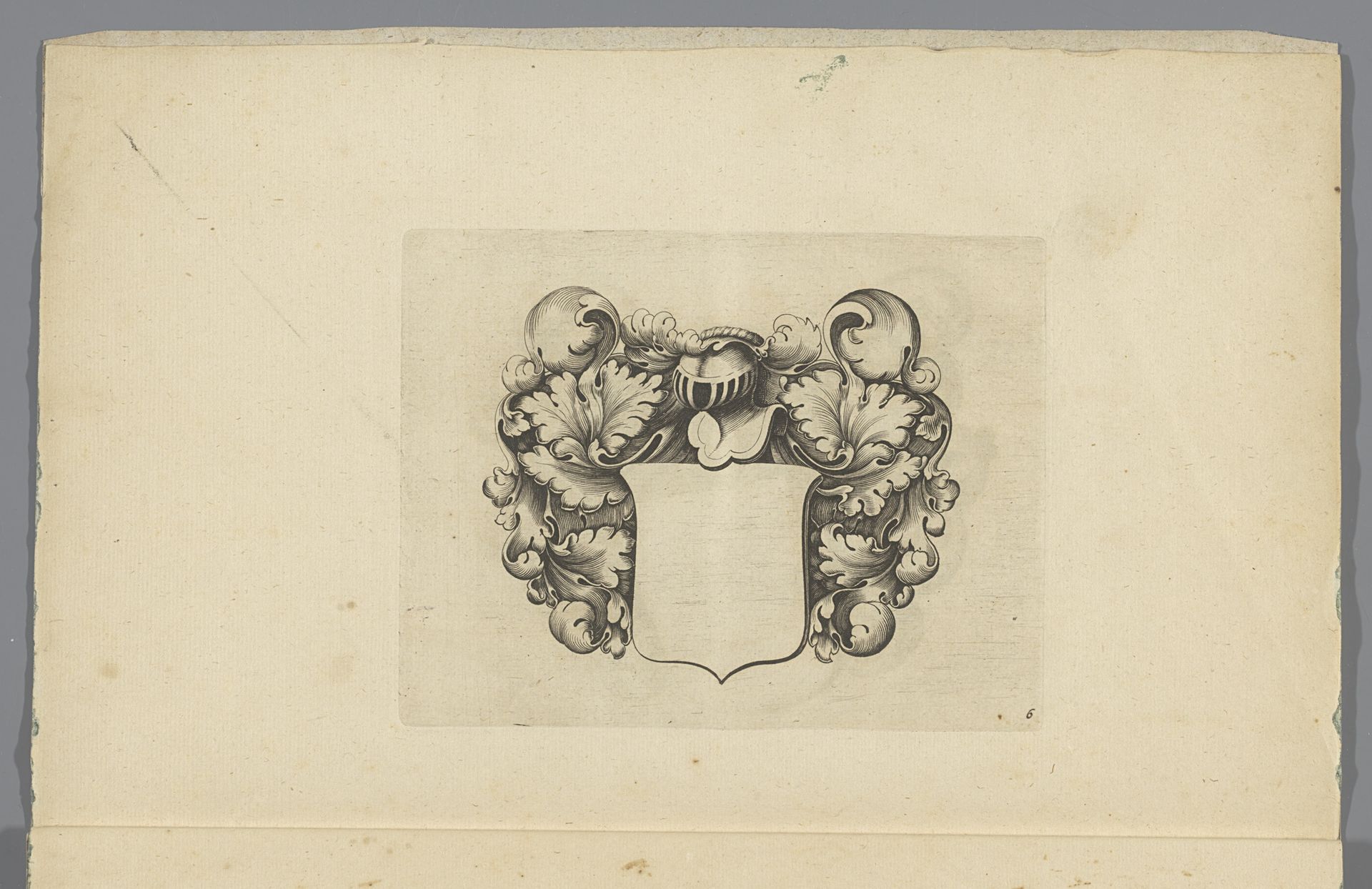 Cartouche voor wapenschild by Anonymous