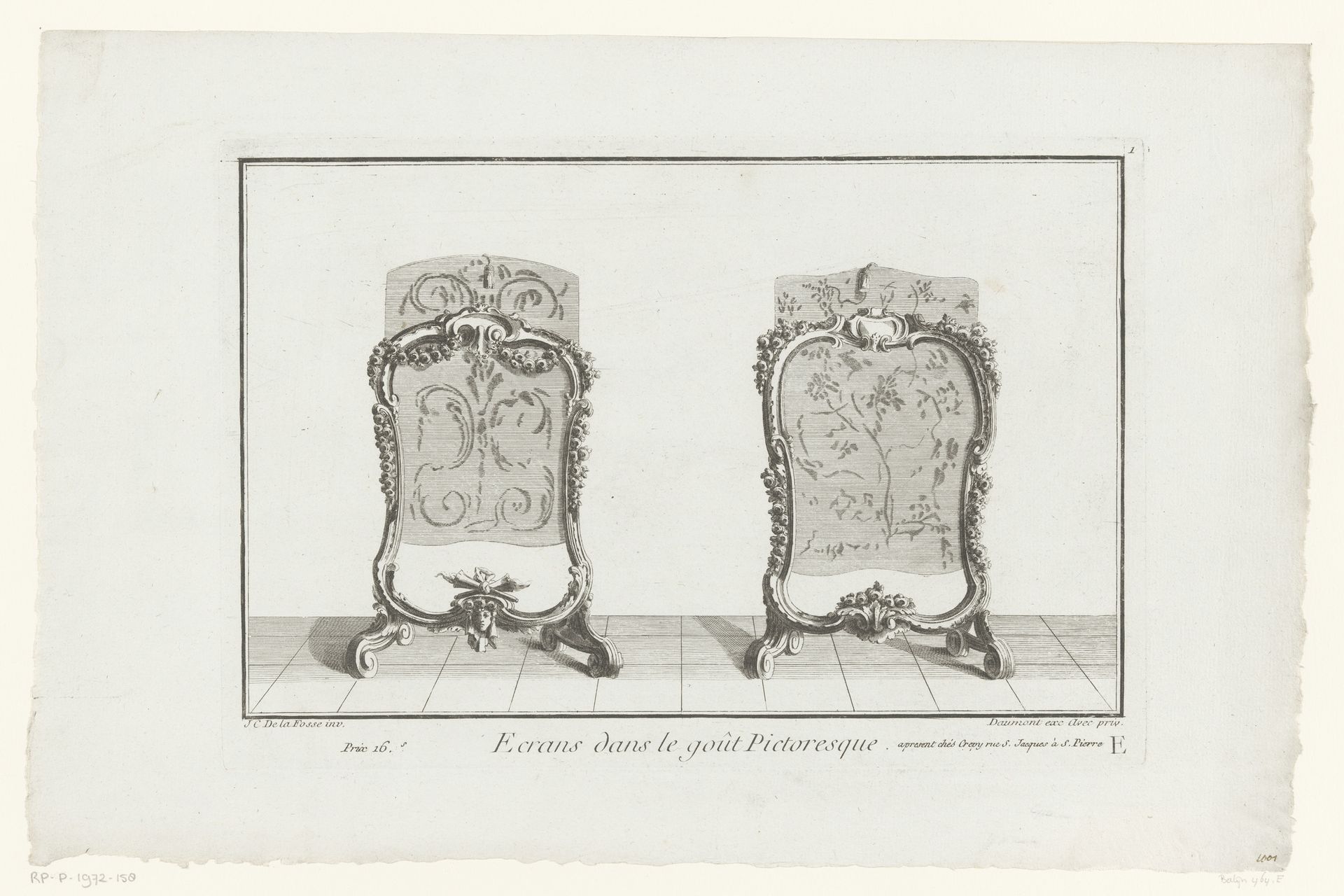 Twee haardschermen by Anonymous
