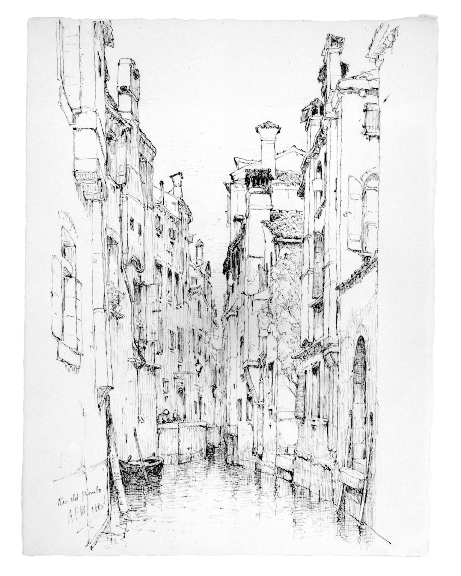 Rio del Piombo, Venice by Andrew Fisher Bunner