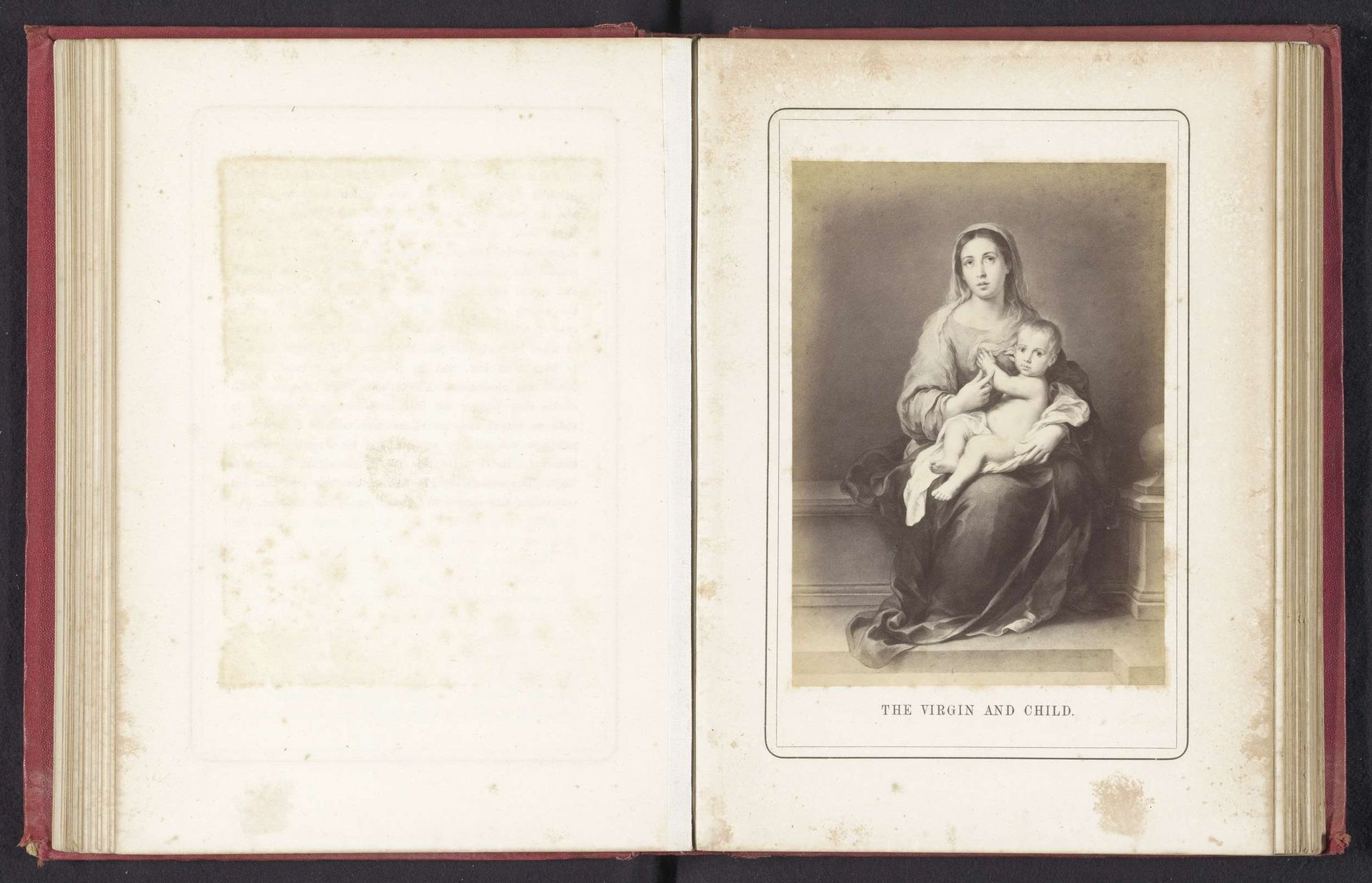 Fotoreproductie van een schilderij van Maria met Kind door Bartolomé Esteban Murillo by Hanns Hanfstaengl
