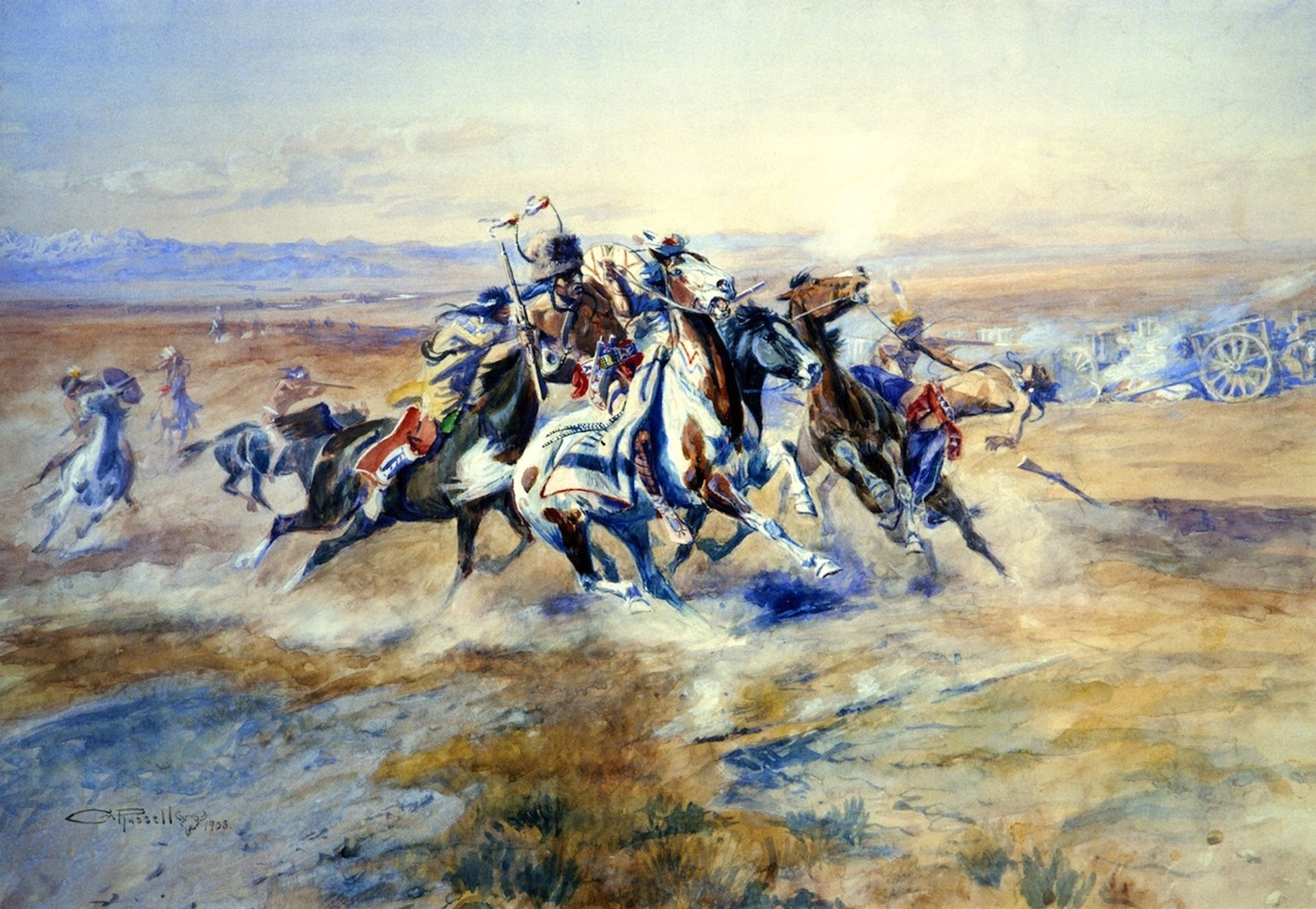 The Attack by Charles M. Russell