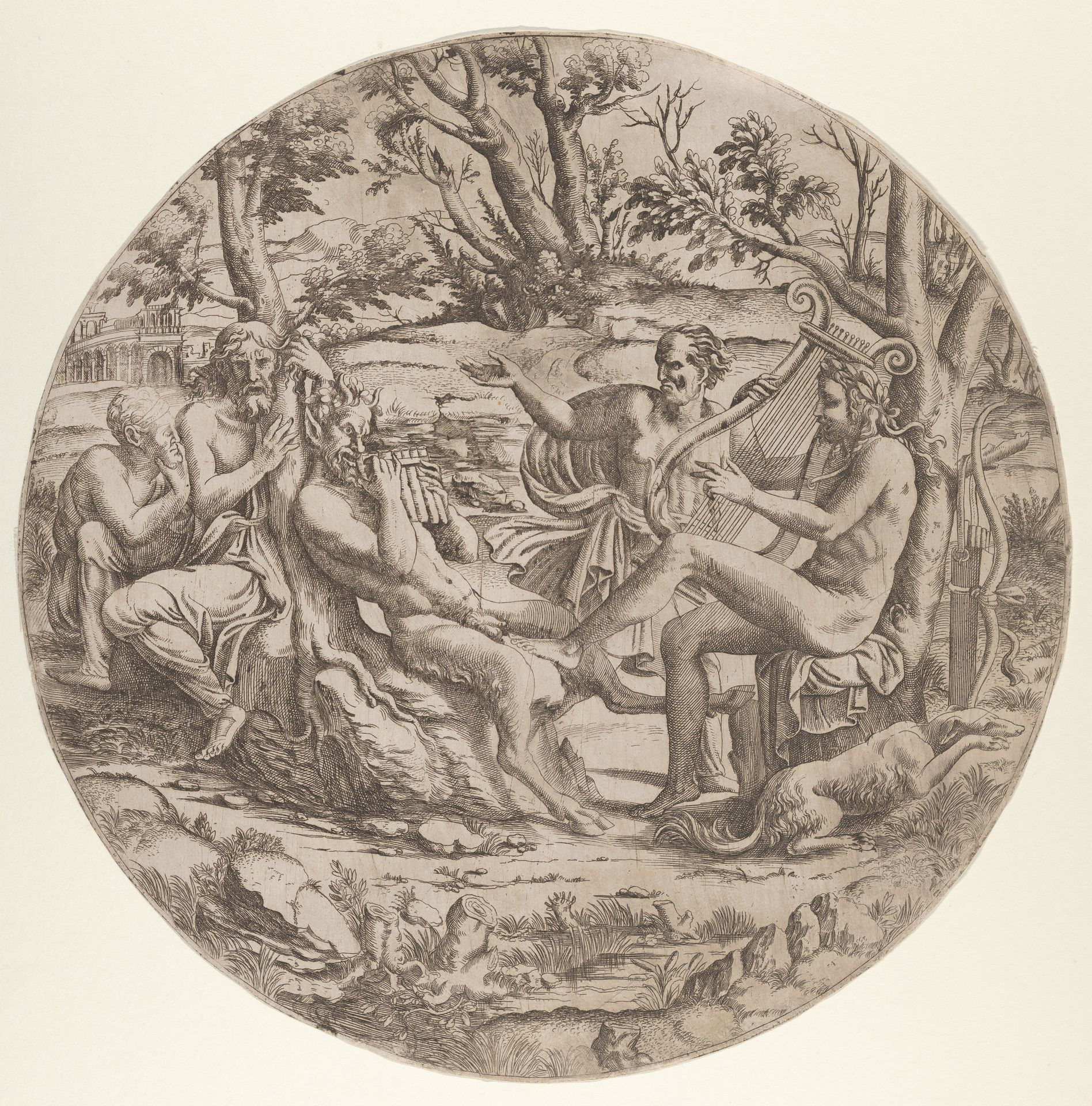Contest between Apollo and Marsyas by Anonymous