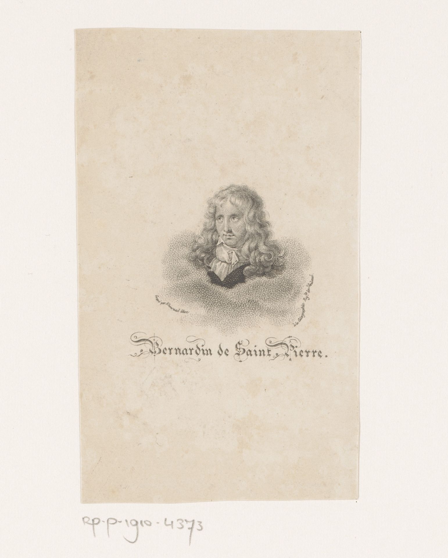 Portret van Jacques-Henri Bernardin de Saint-Pierre by M.C. Khonraad